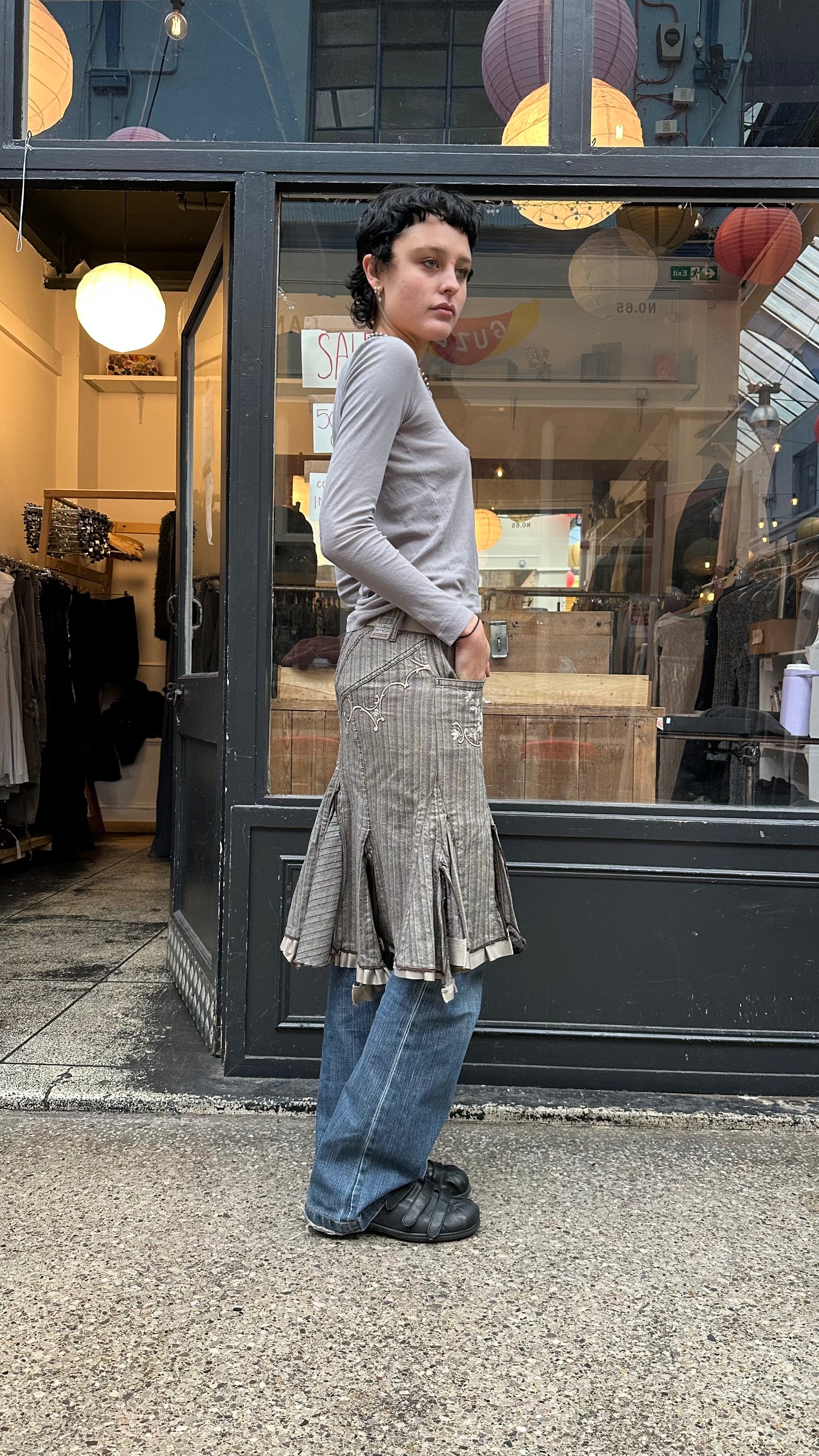 MFG fishtail midi skirt