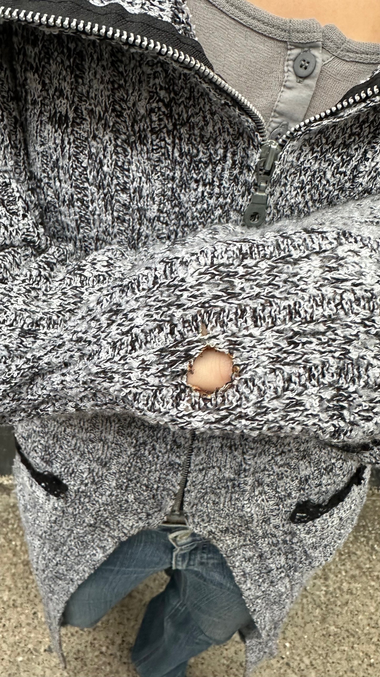 Zone bleue knit cardigan