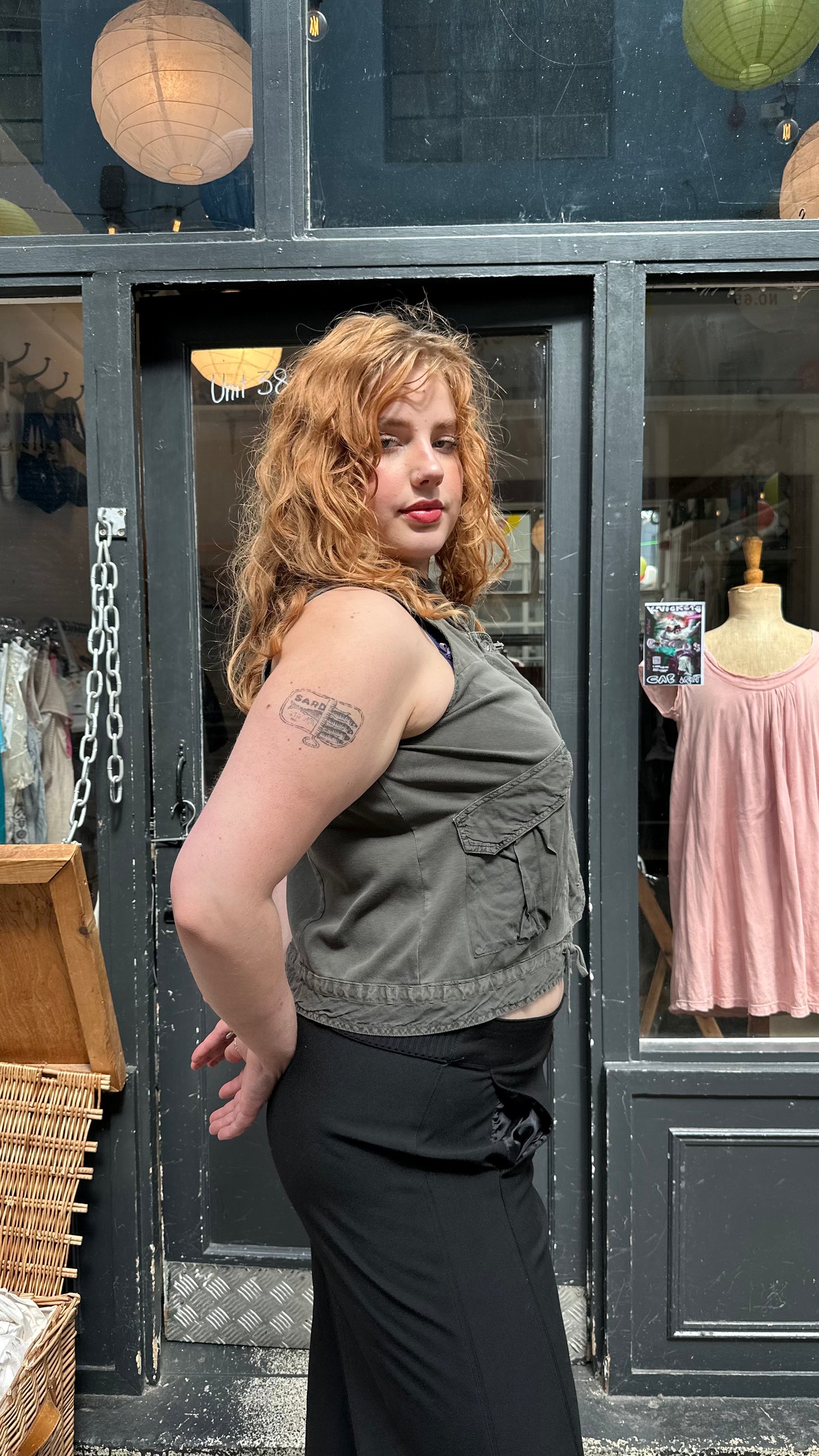 Khaki vest top