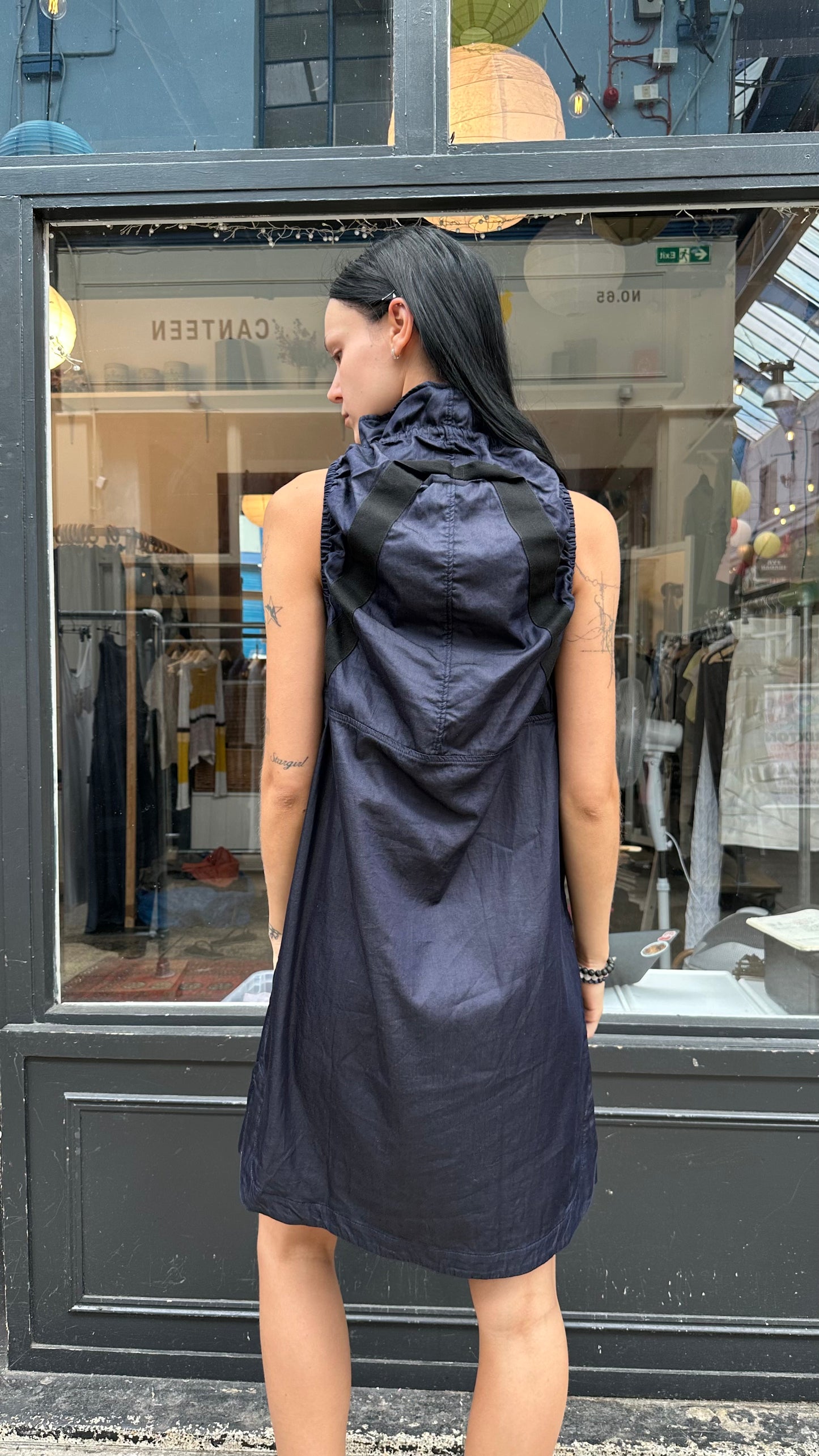 G star 100% cotton denim shift dress