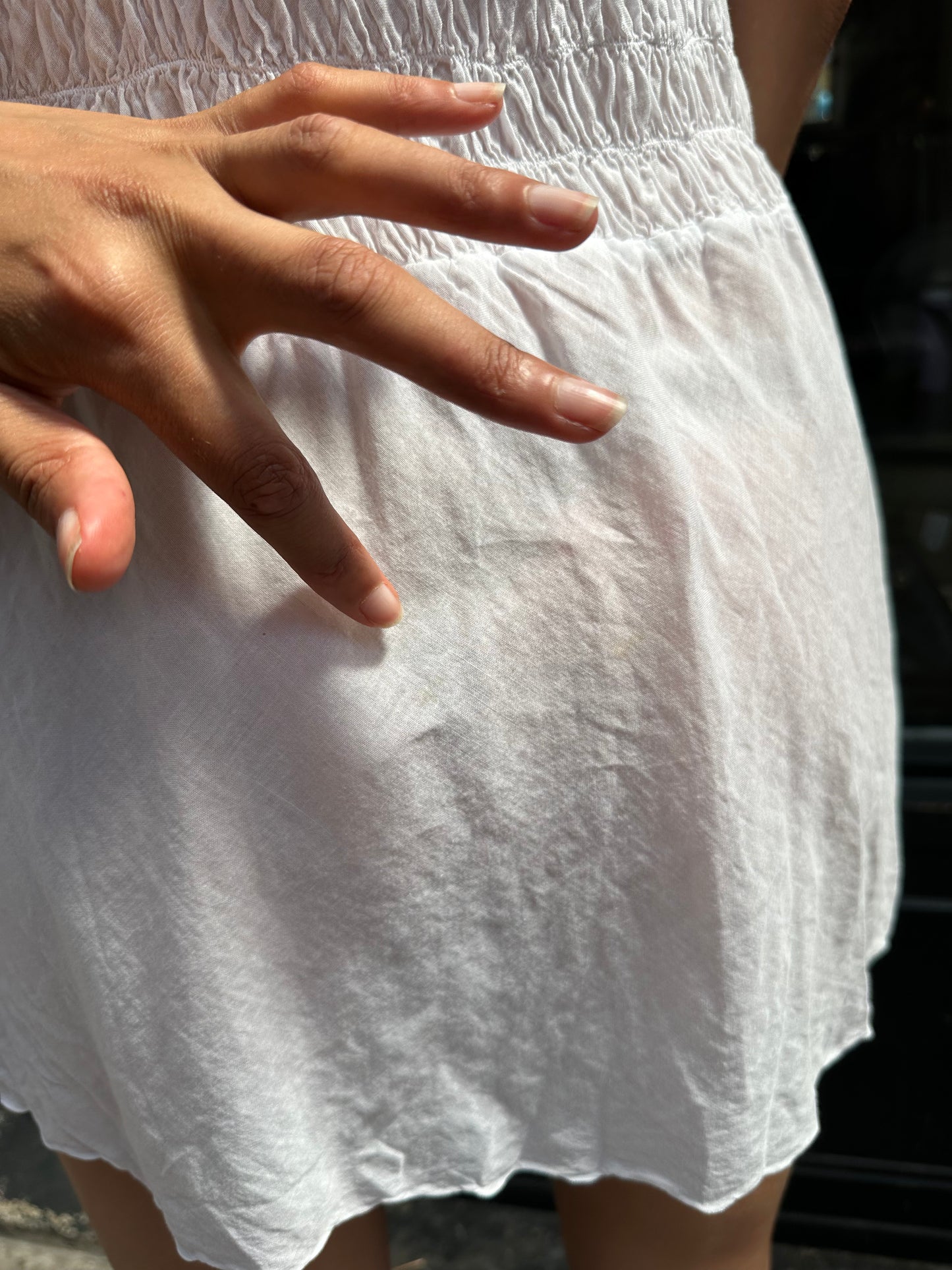 White 100% cotton dress