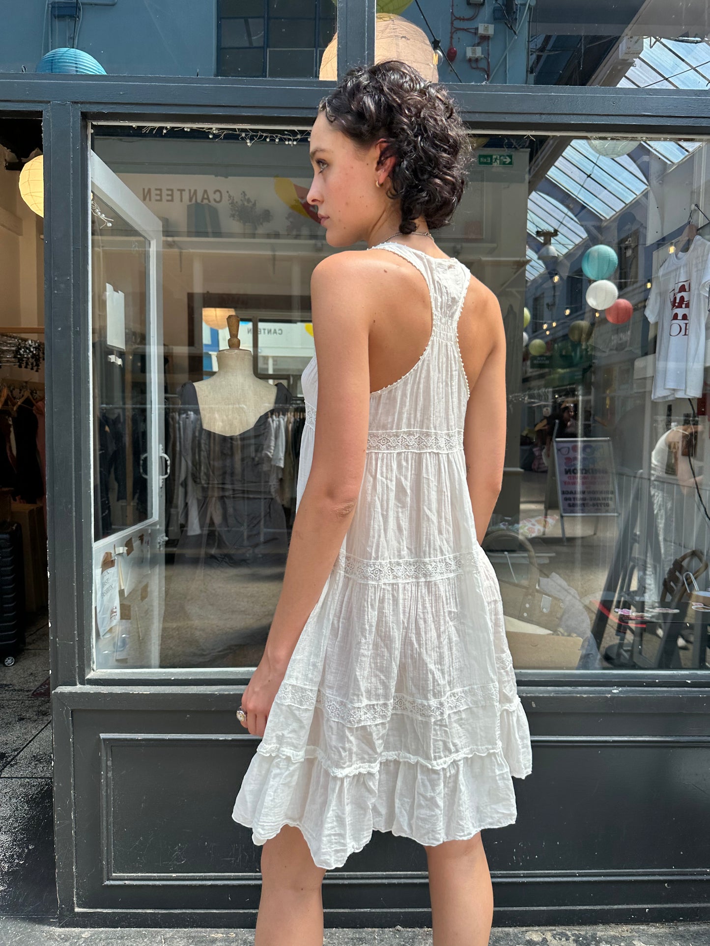 Nolita white cotton & silk mini dress