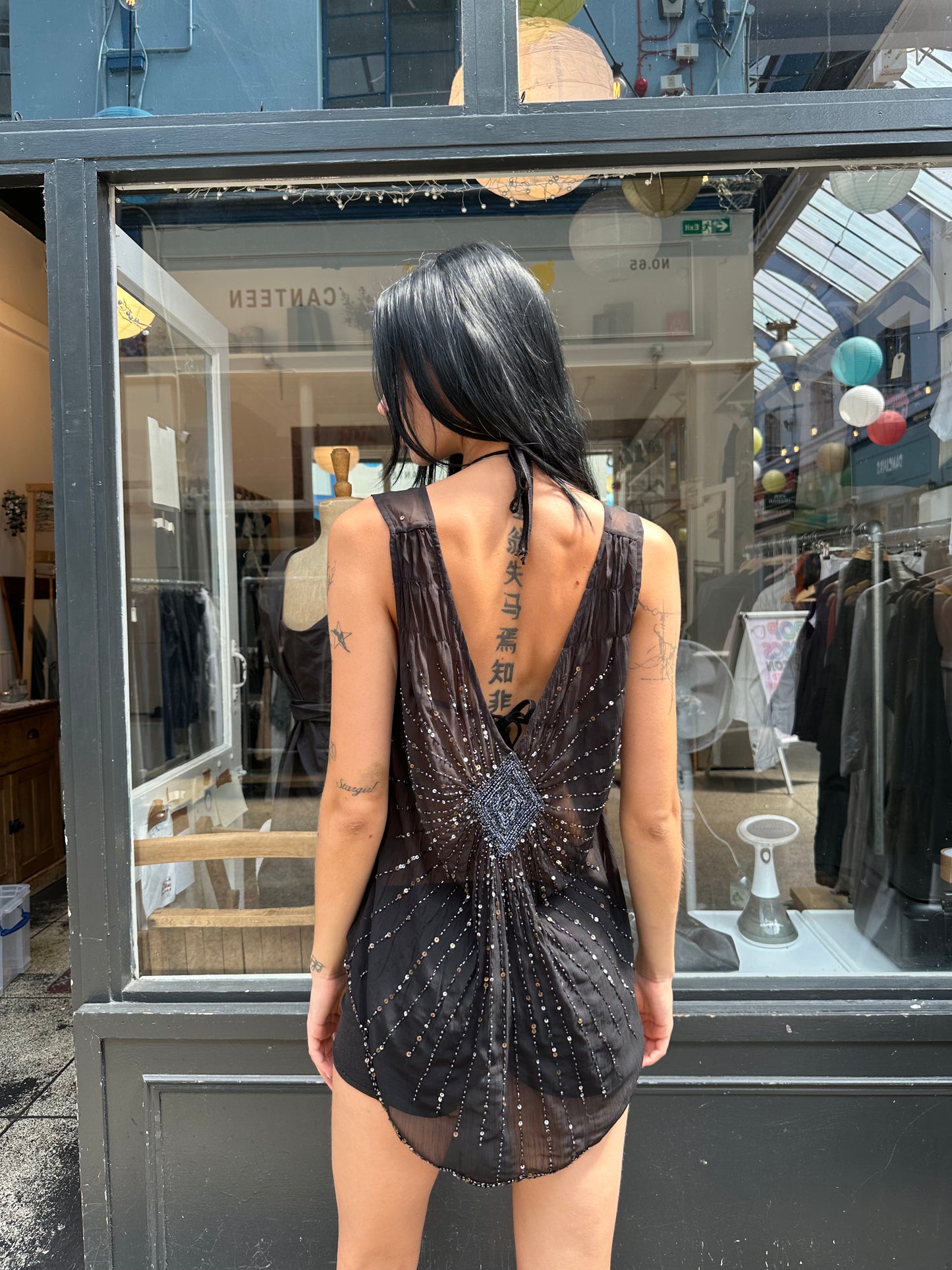 Sheer beaded top