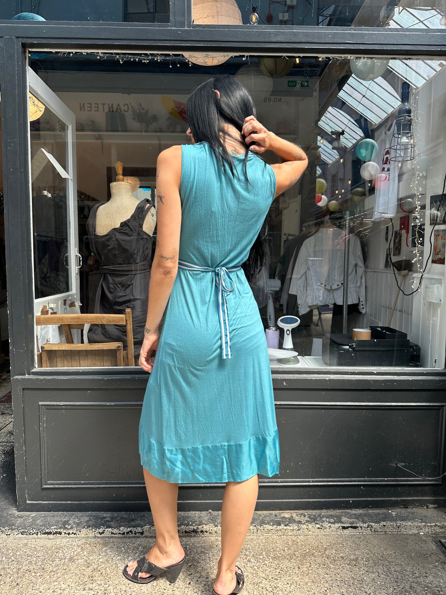 SPORTMAX blue midi dress