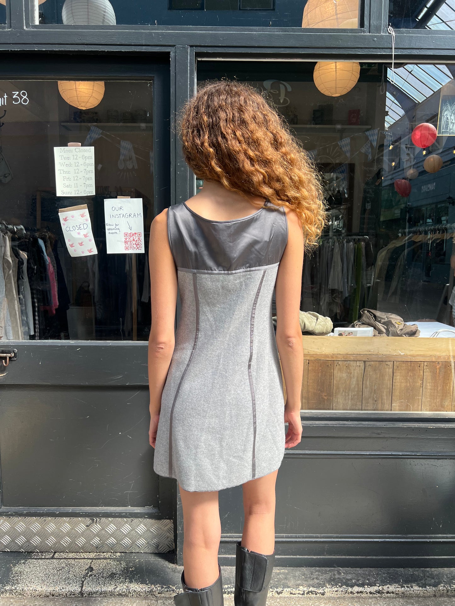 SPORTMAX grey wool dress