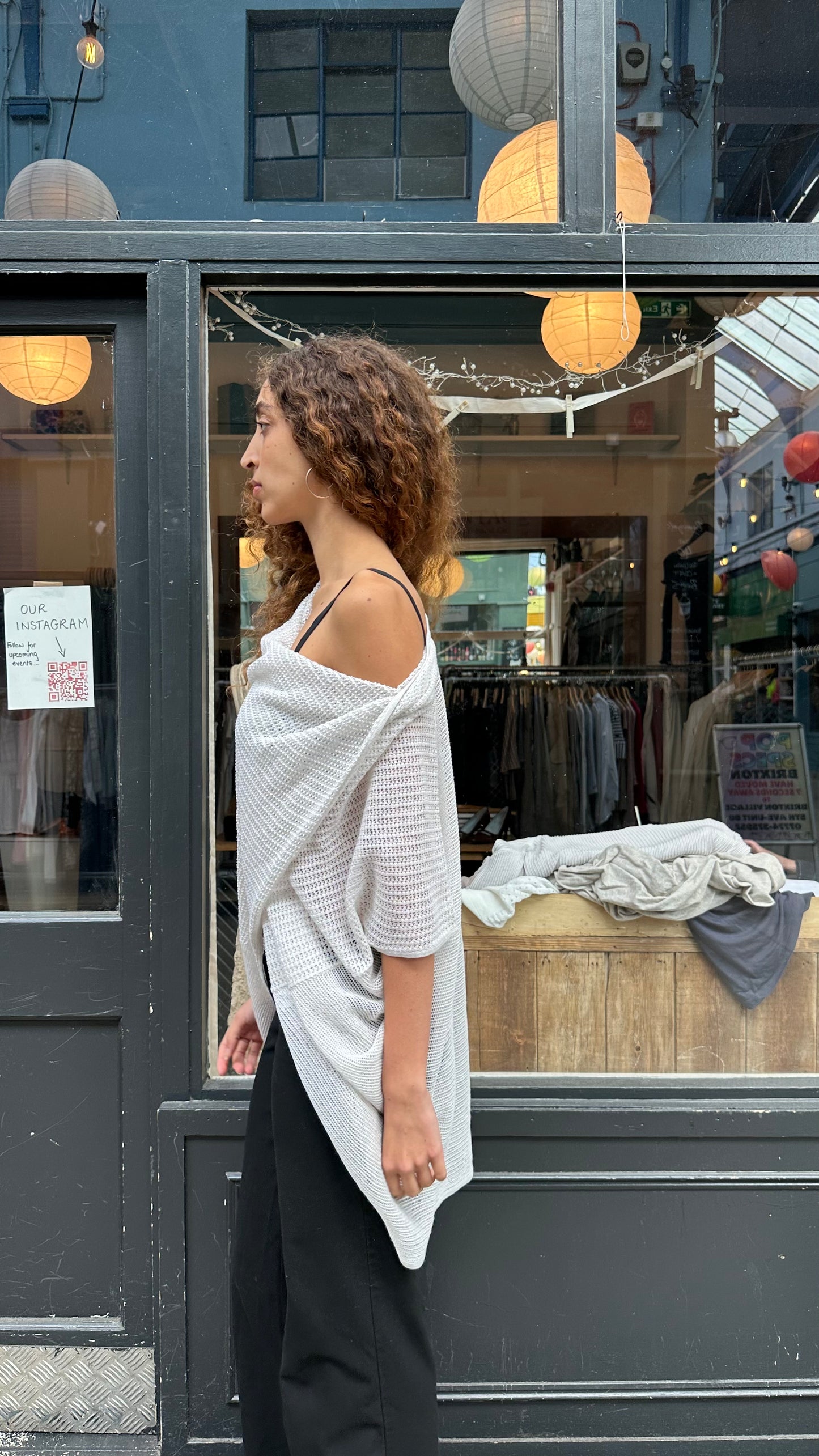 ALL SAINTS slouchy open weave top