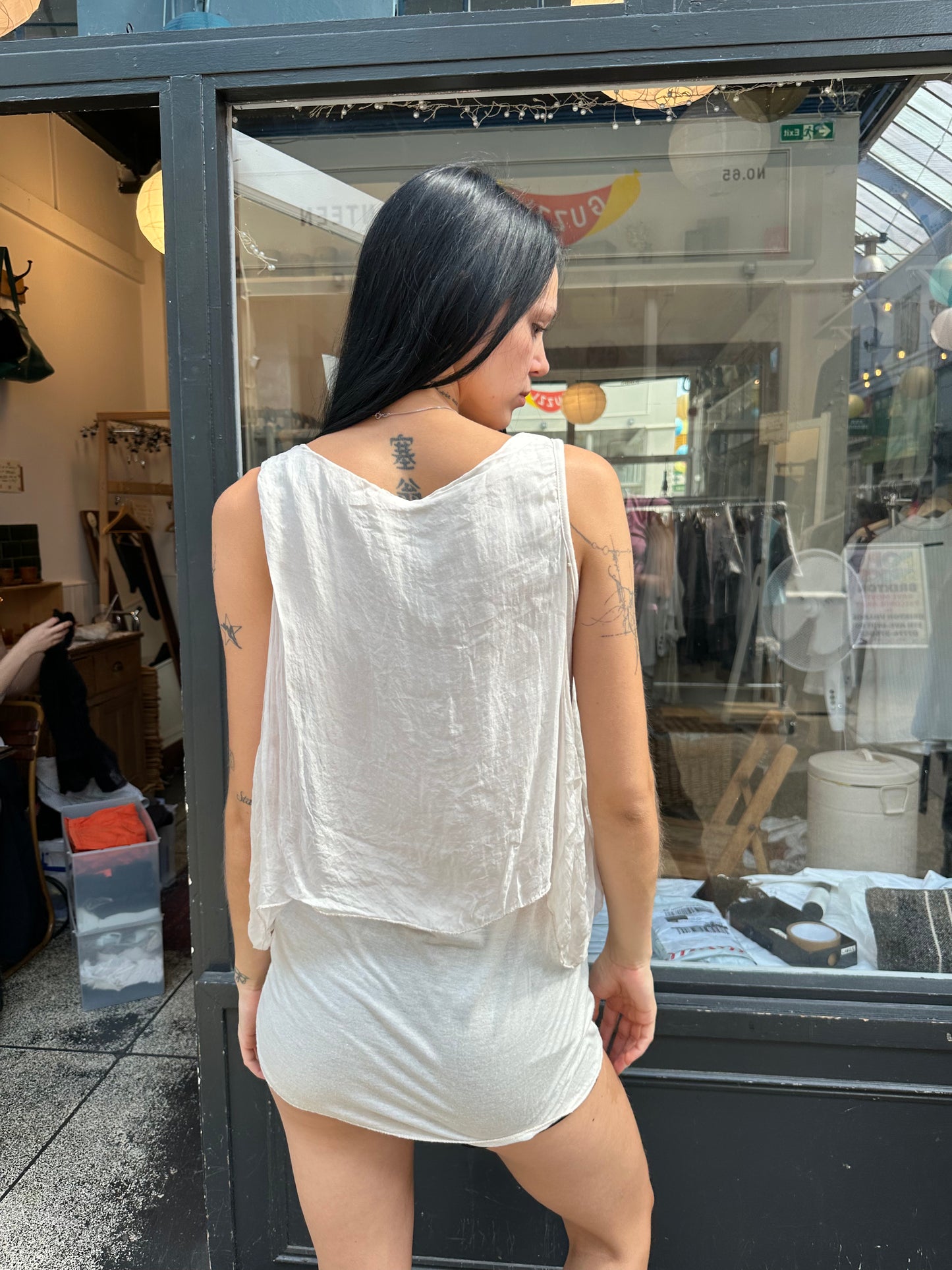 Silk overlay dress