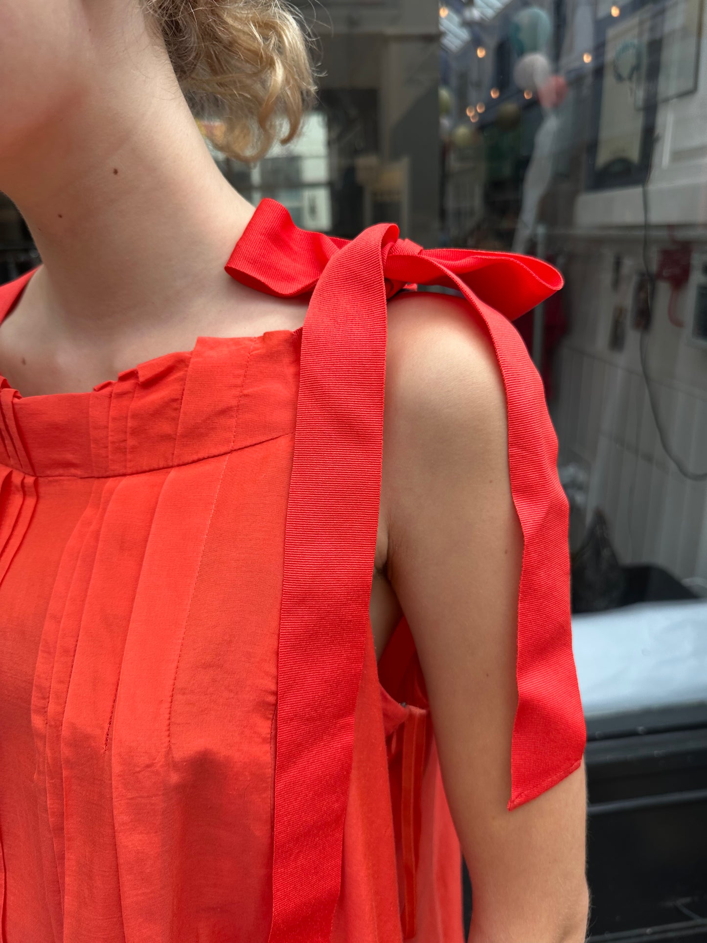Orange baby doll top