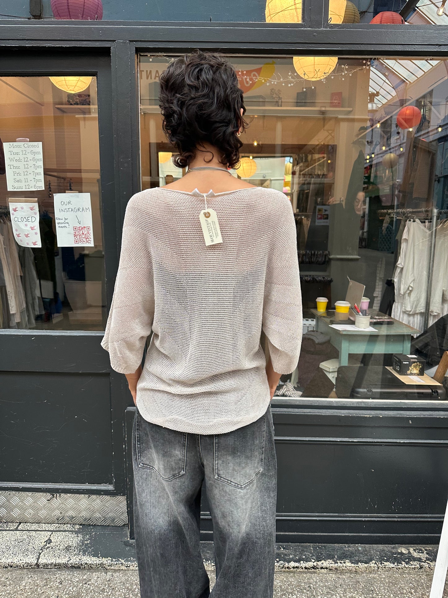 Slouchy sparkle knit