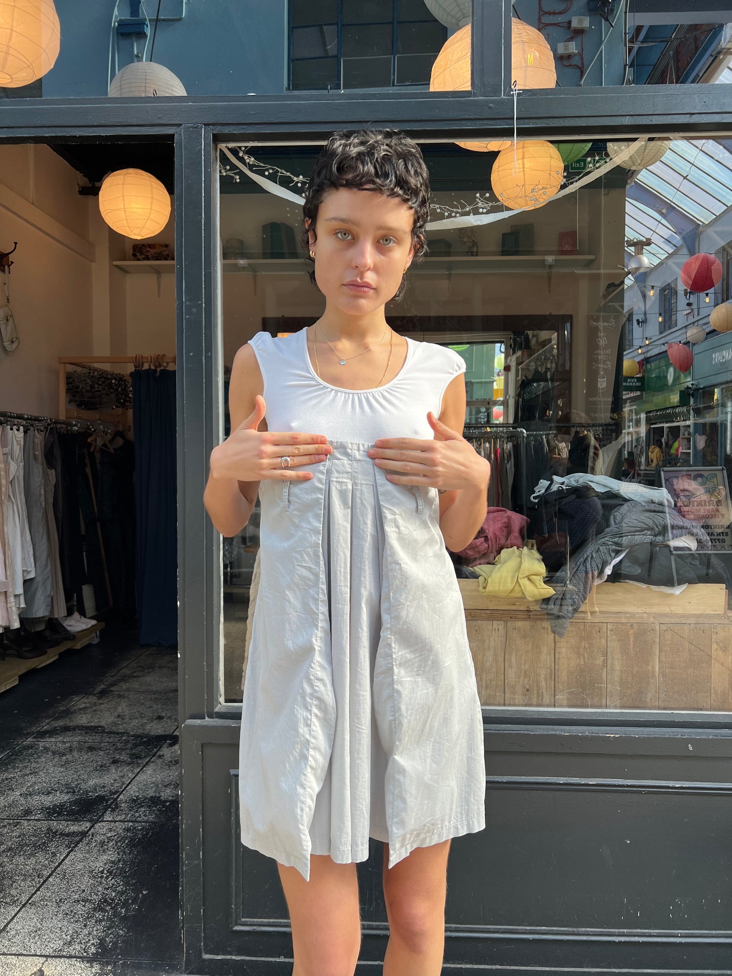 COP.COPINE cap sleeve dress