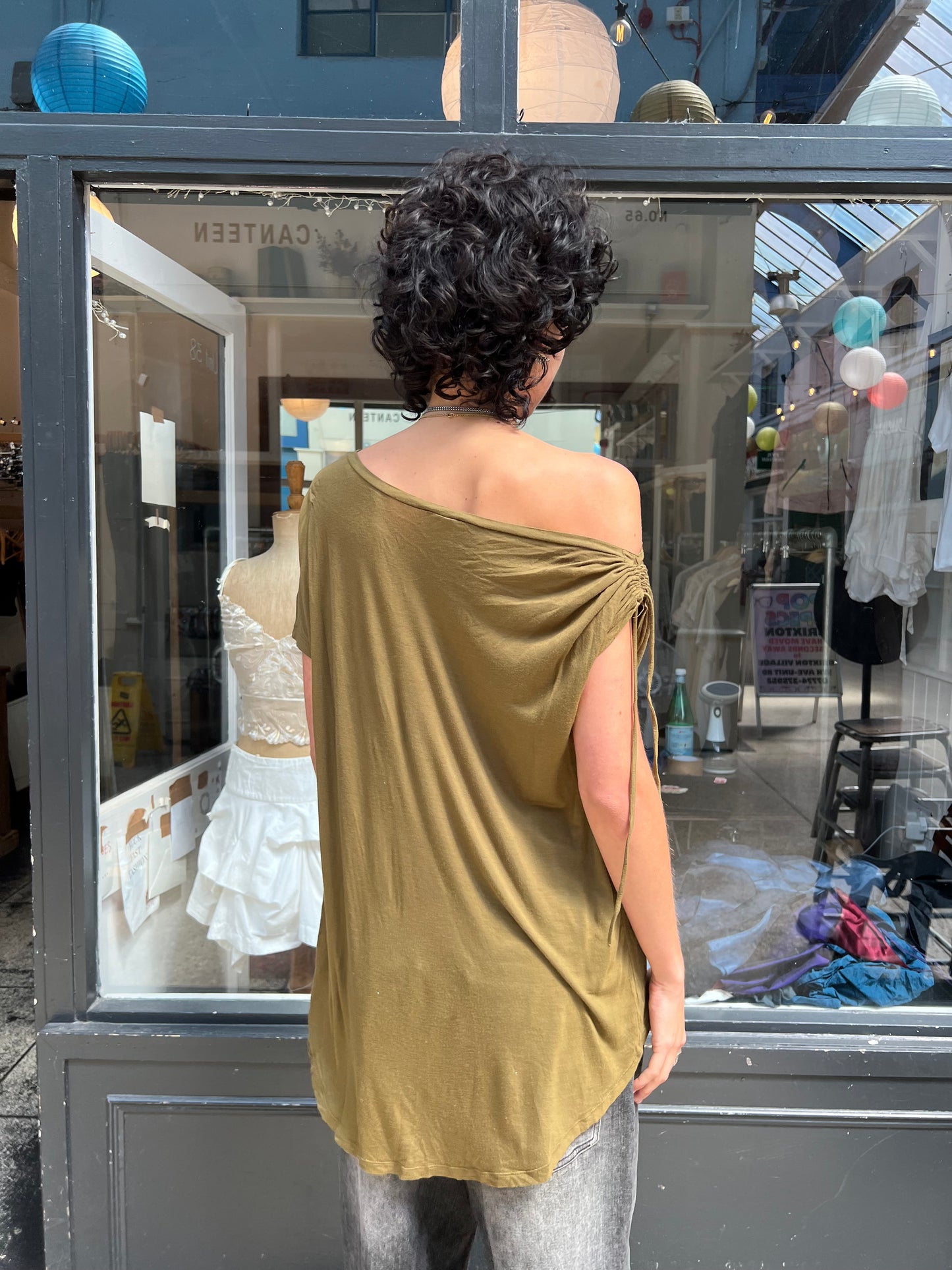 Khaki slouchy T-shirt