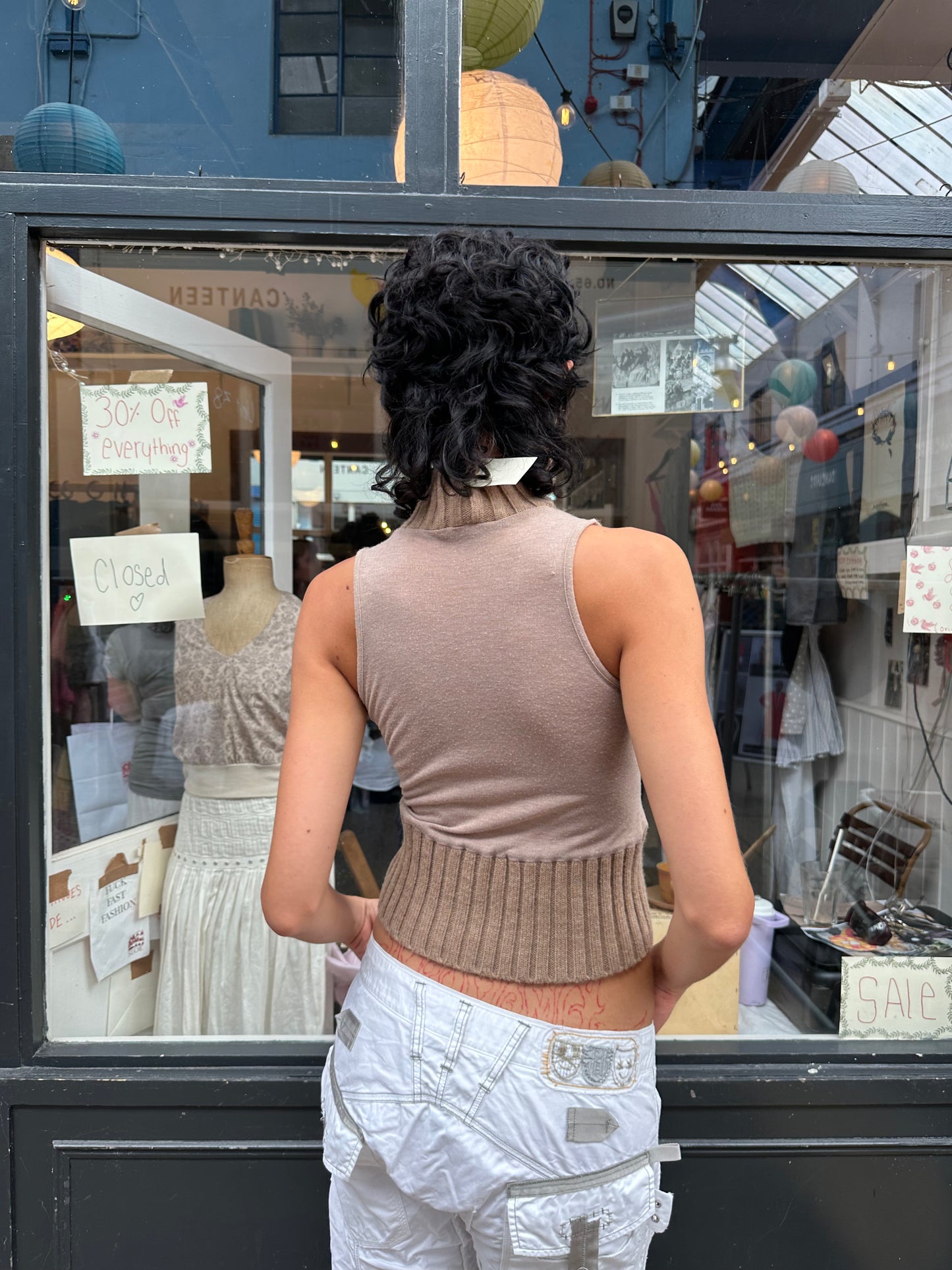 knit and sheer top
