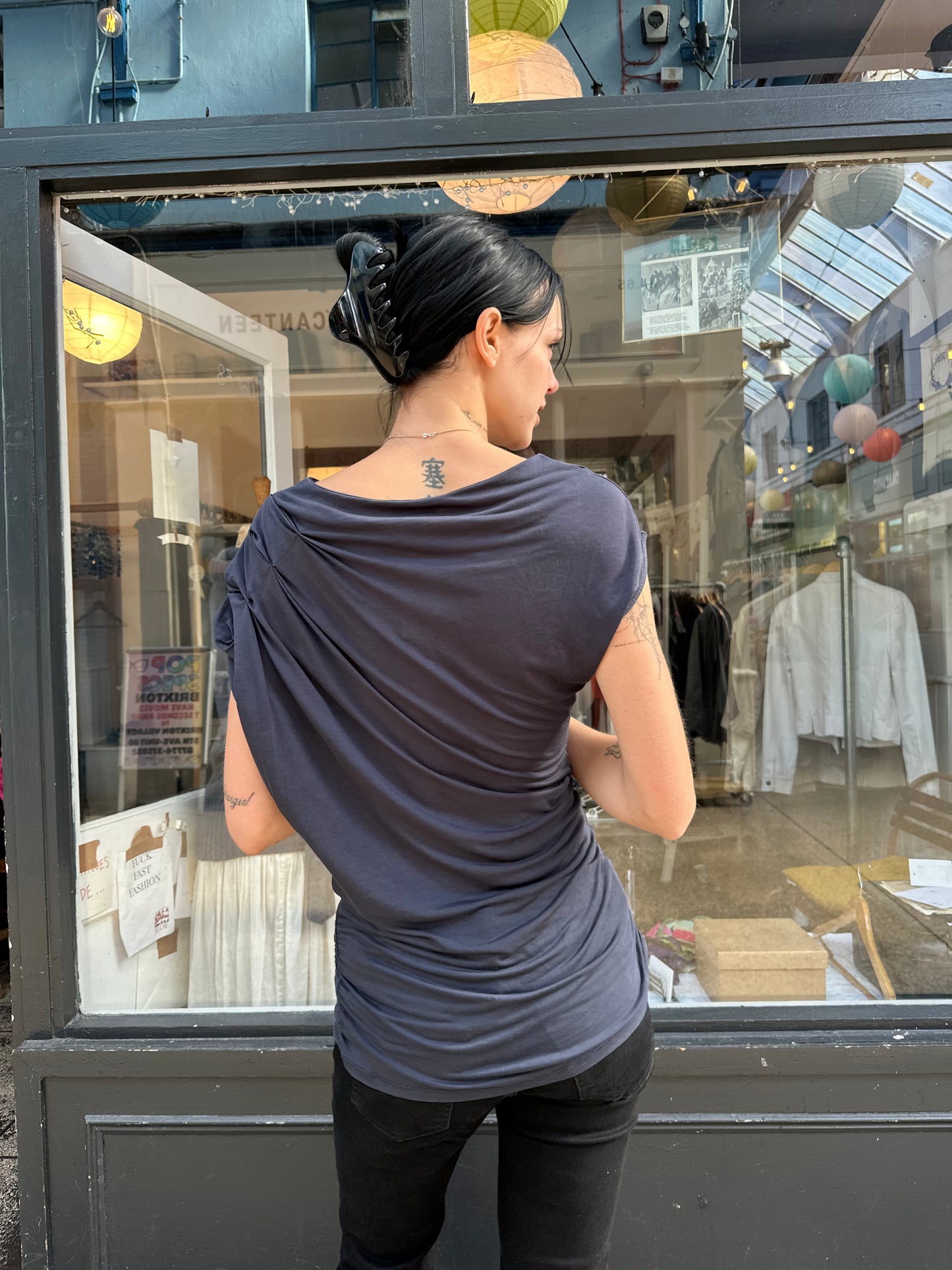 Navy blue slouchy tshirt