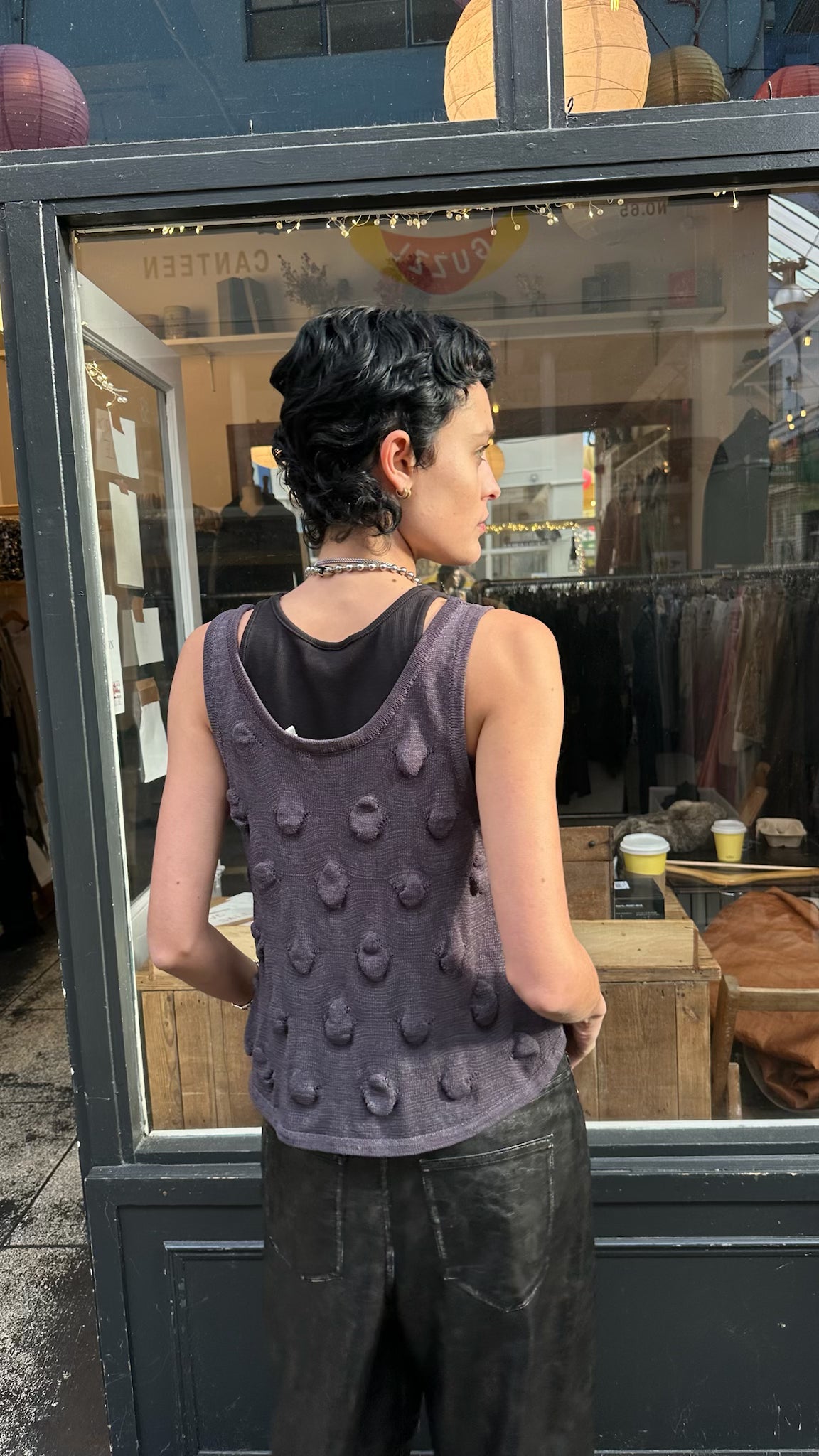 Textured vest top