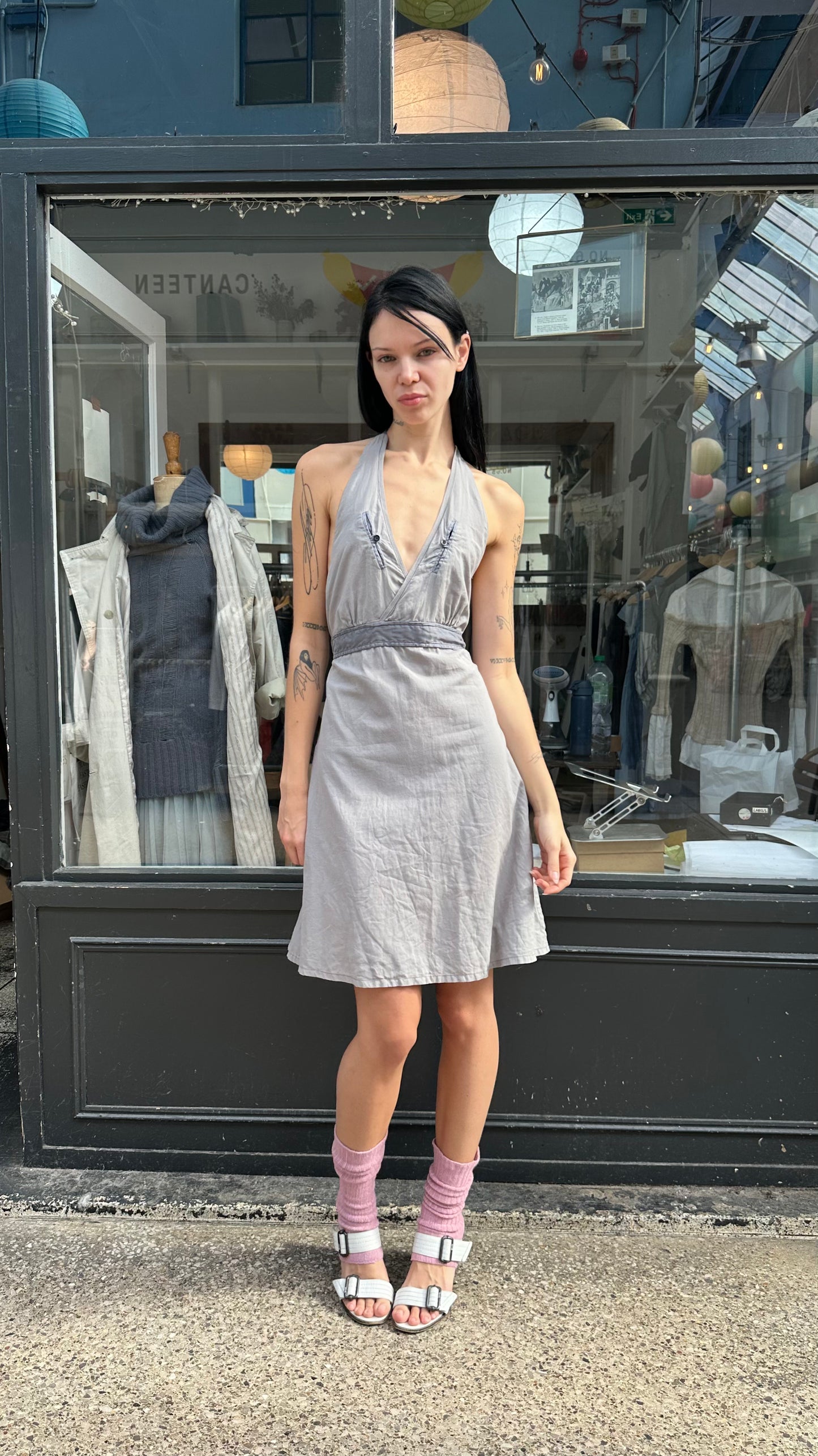 Gstar grey halter dress