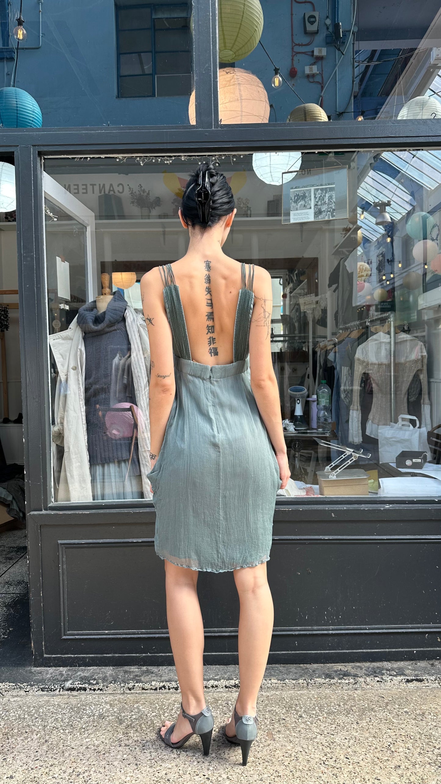Miss Sixty teal midi dress
