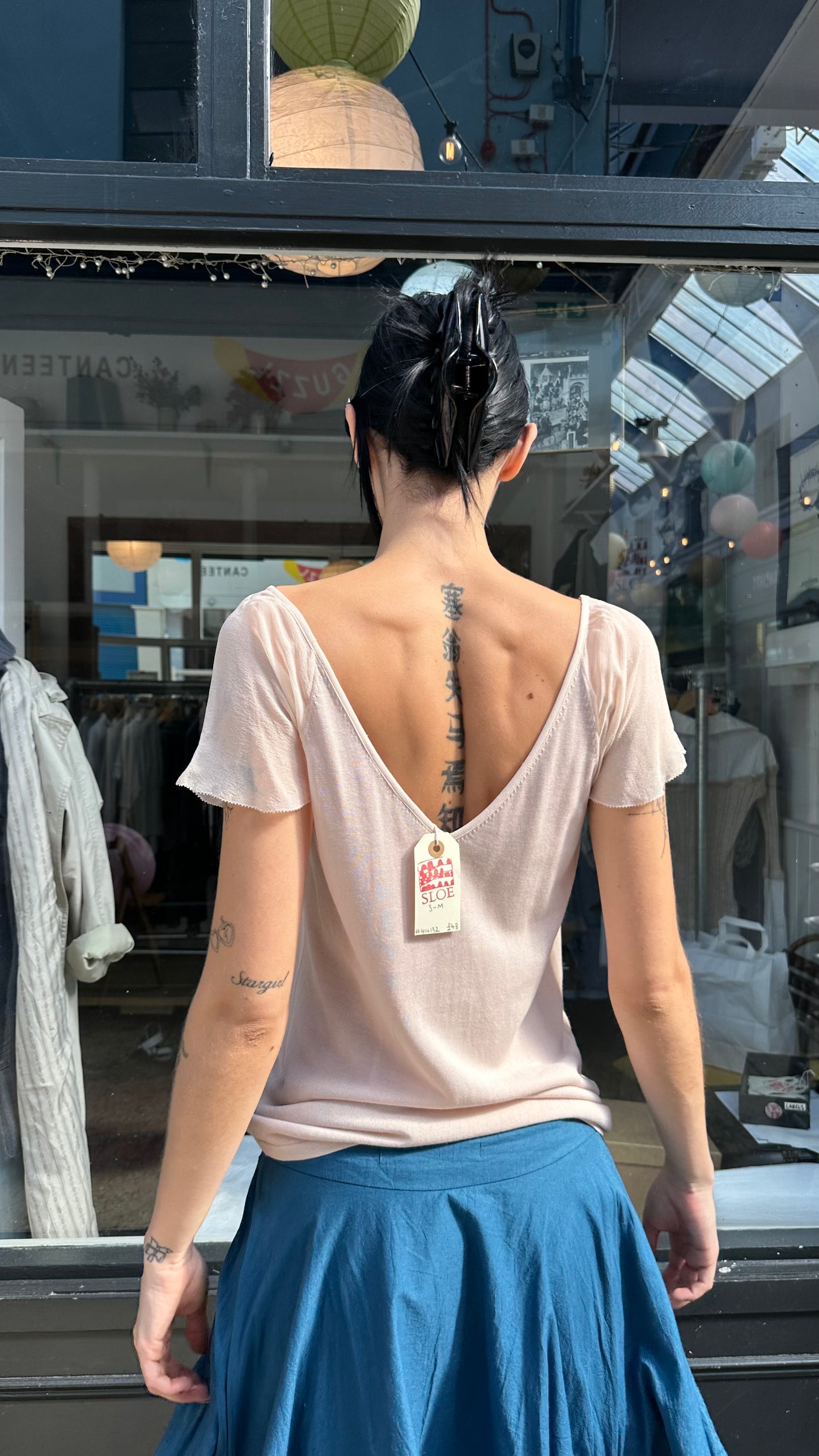 baby pink ruffle tshirt