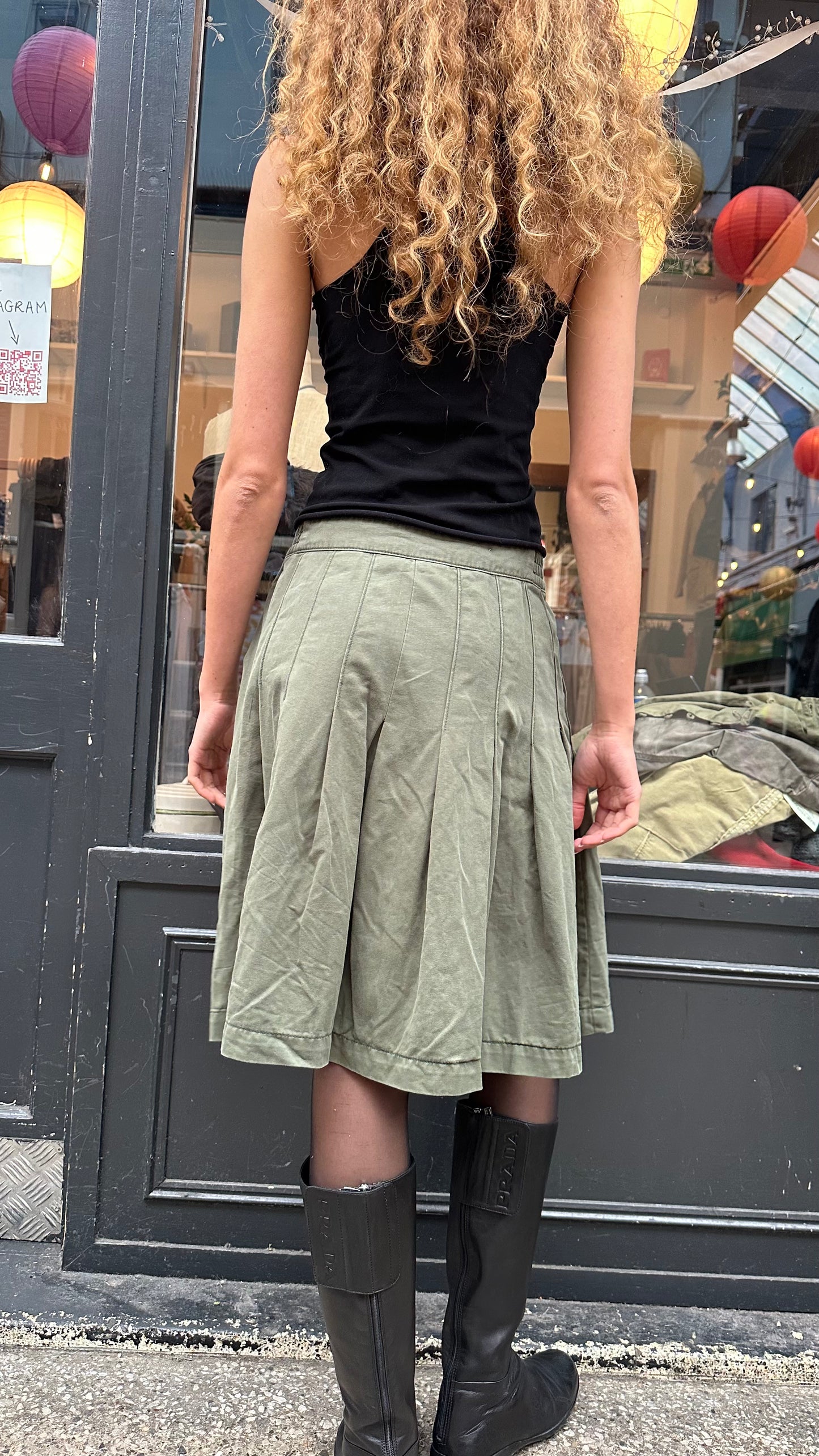 Cargo midi skirt