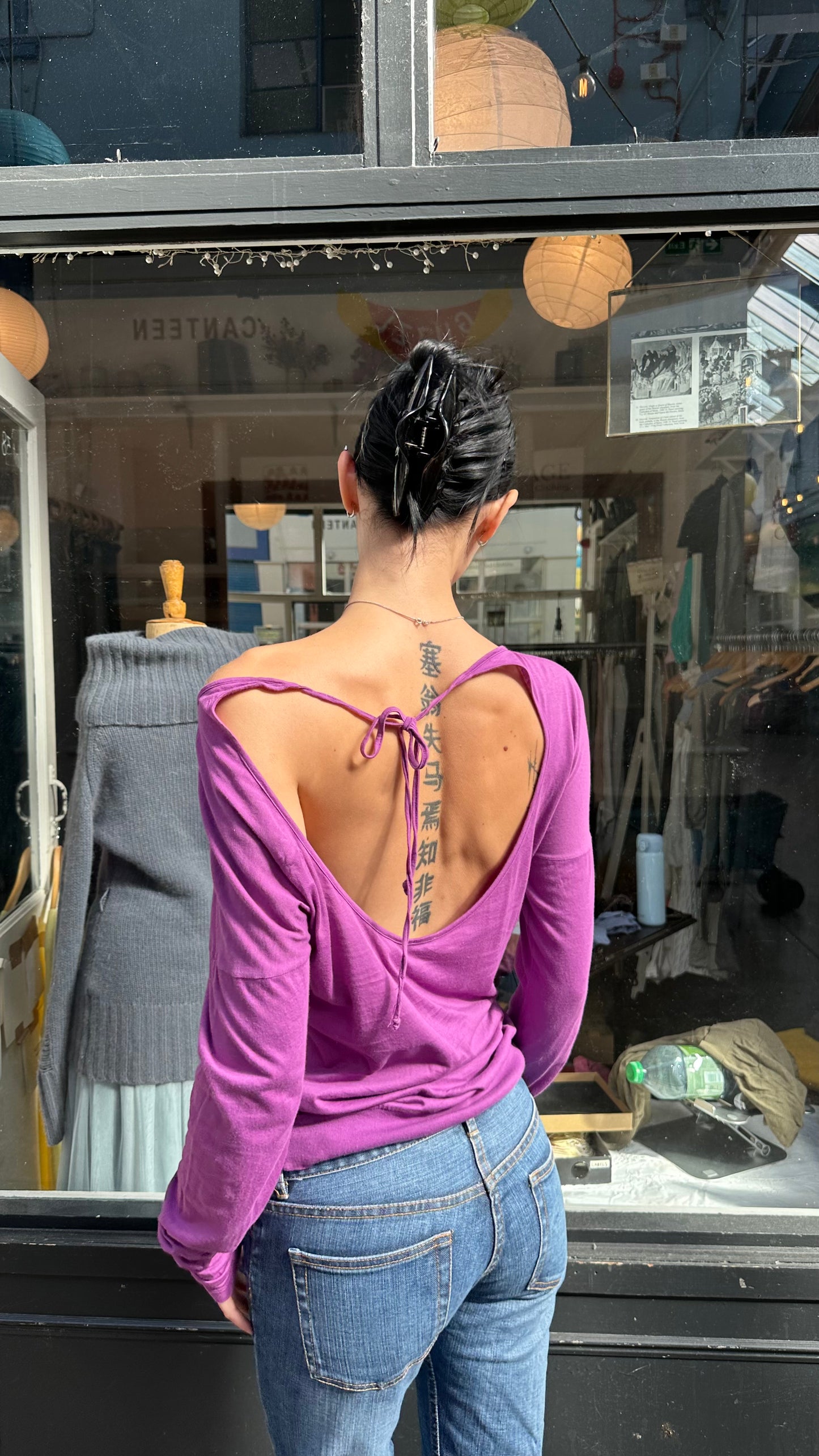 Joseph purple backless top