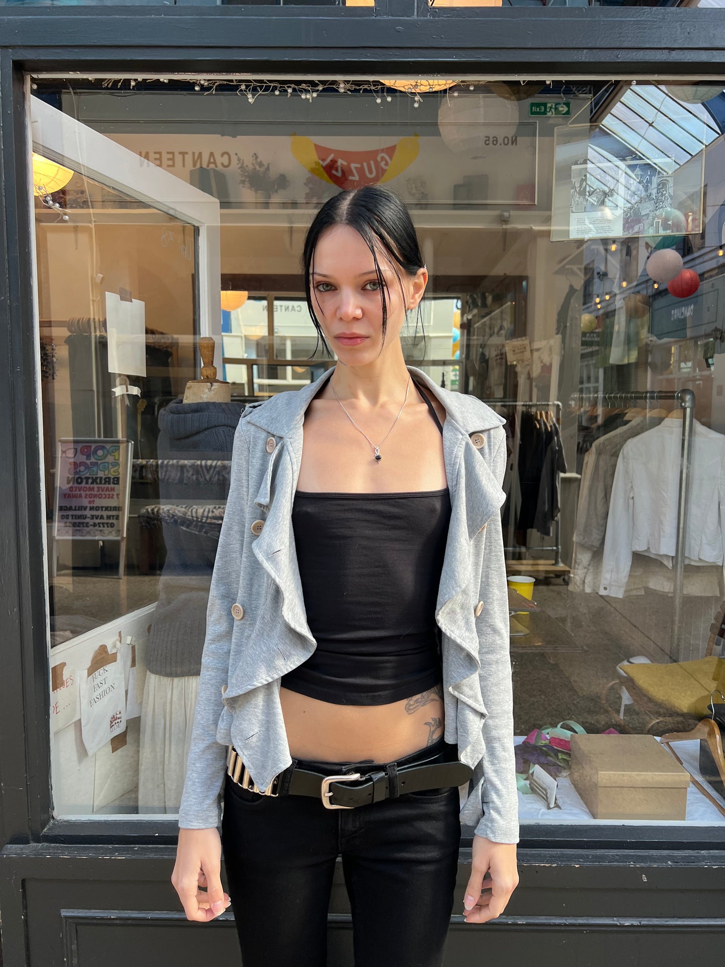 Grey military jacket