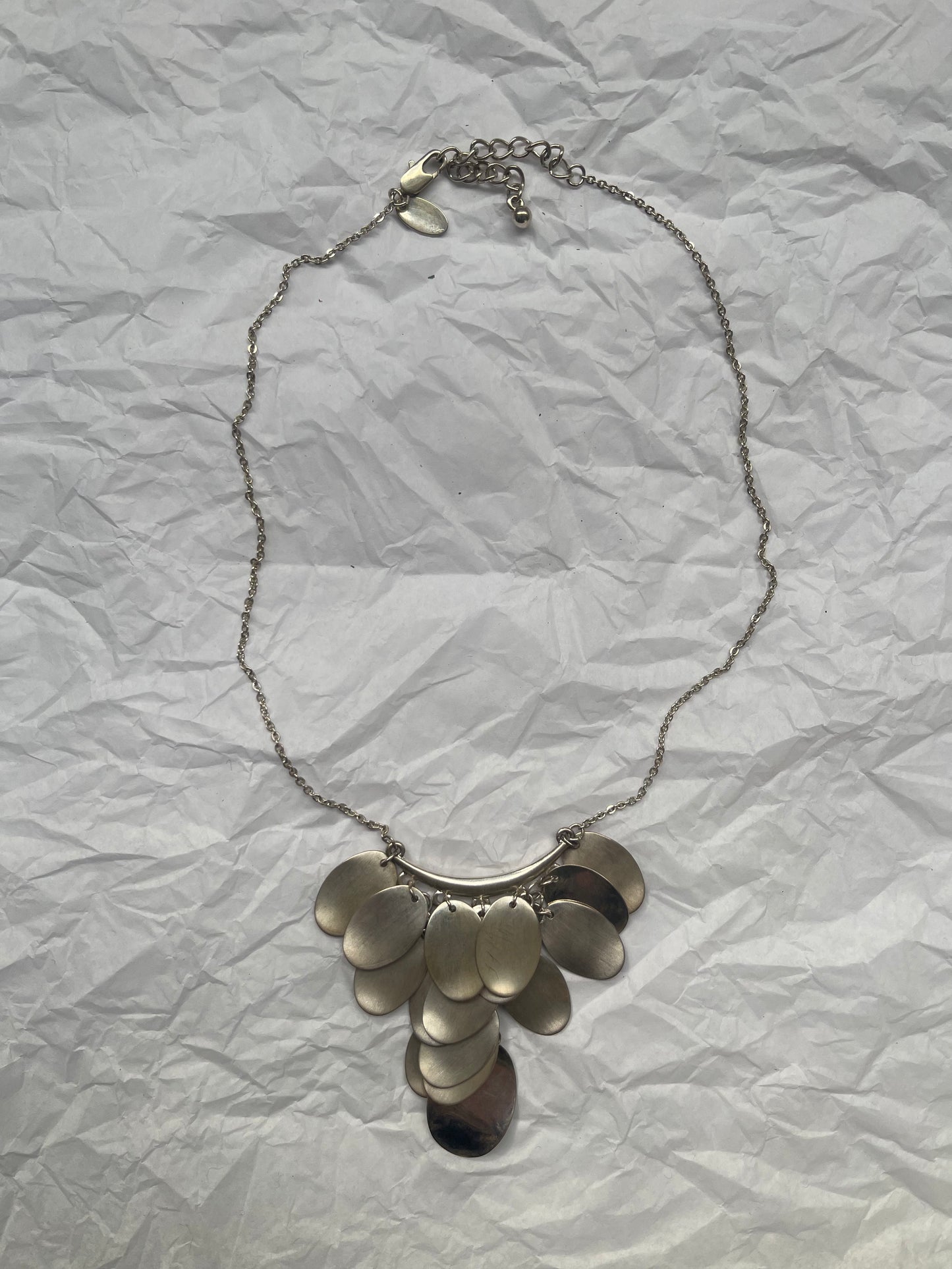 Next Silver Fish Scale Pendant Necklace