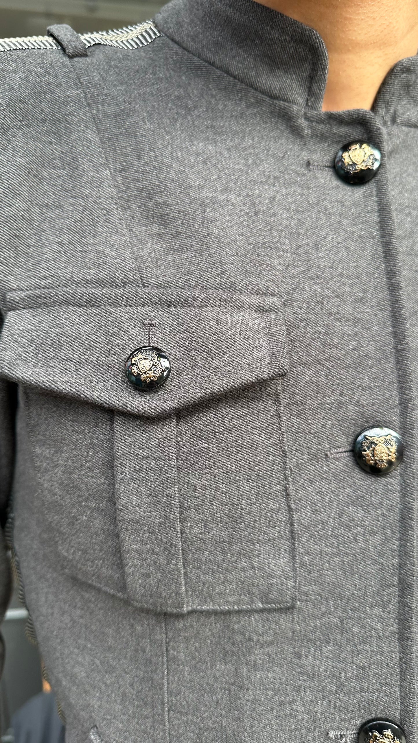 Grey military jacket