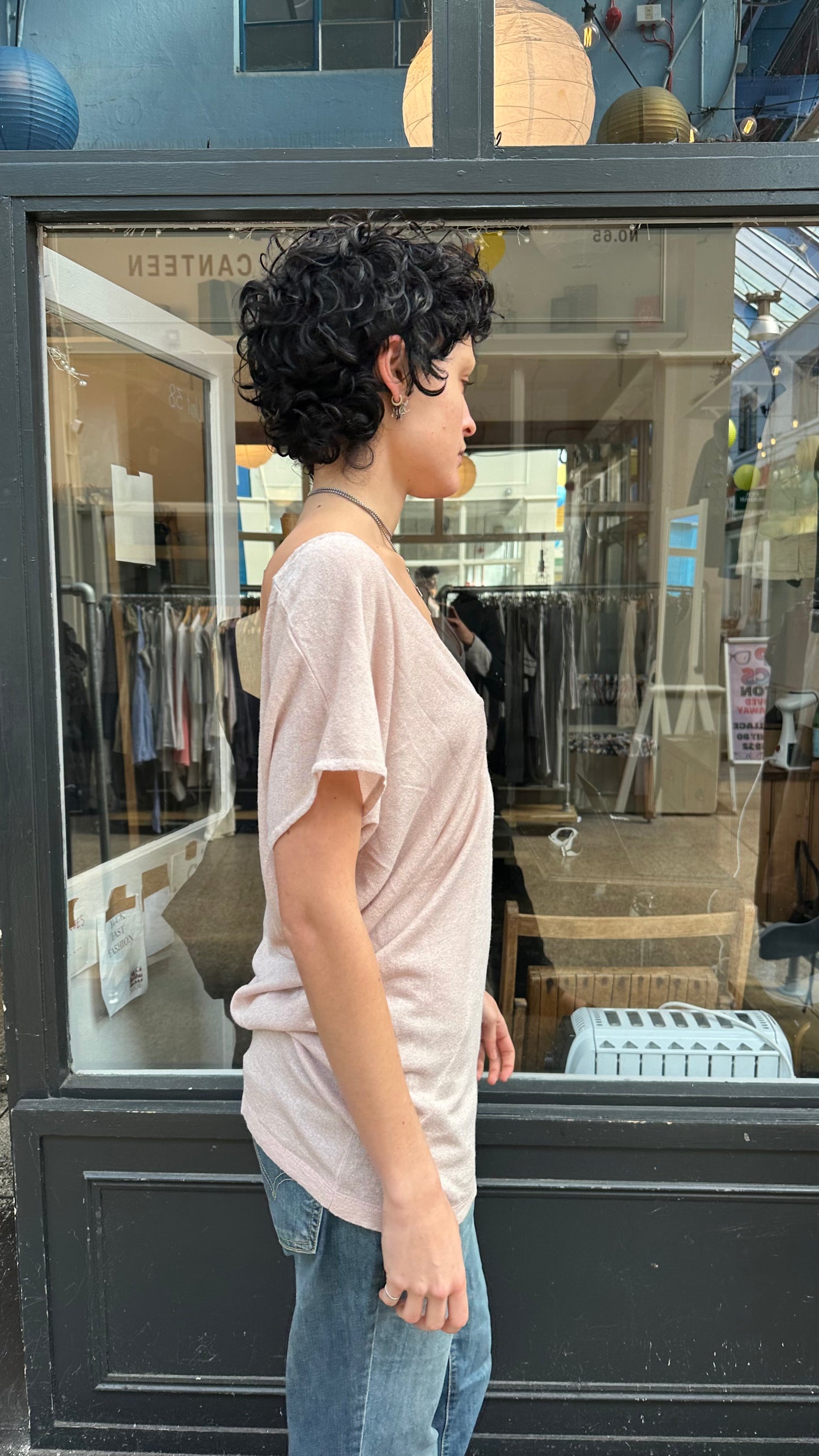 Pink slouchy top