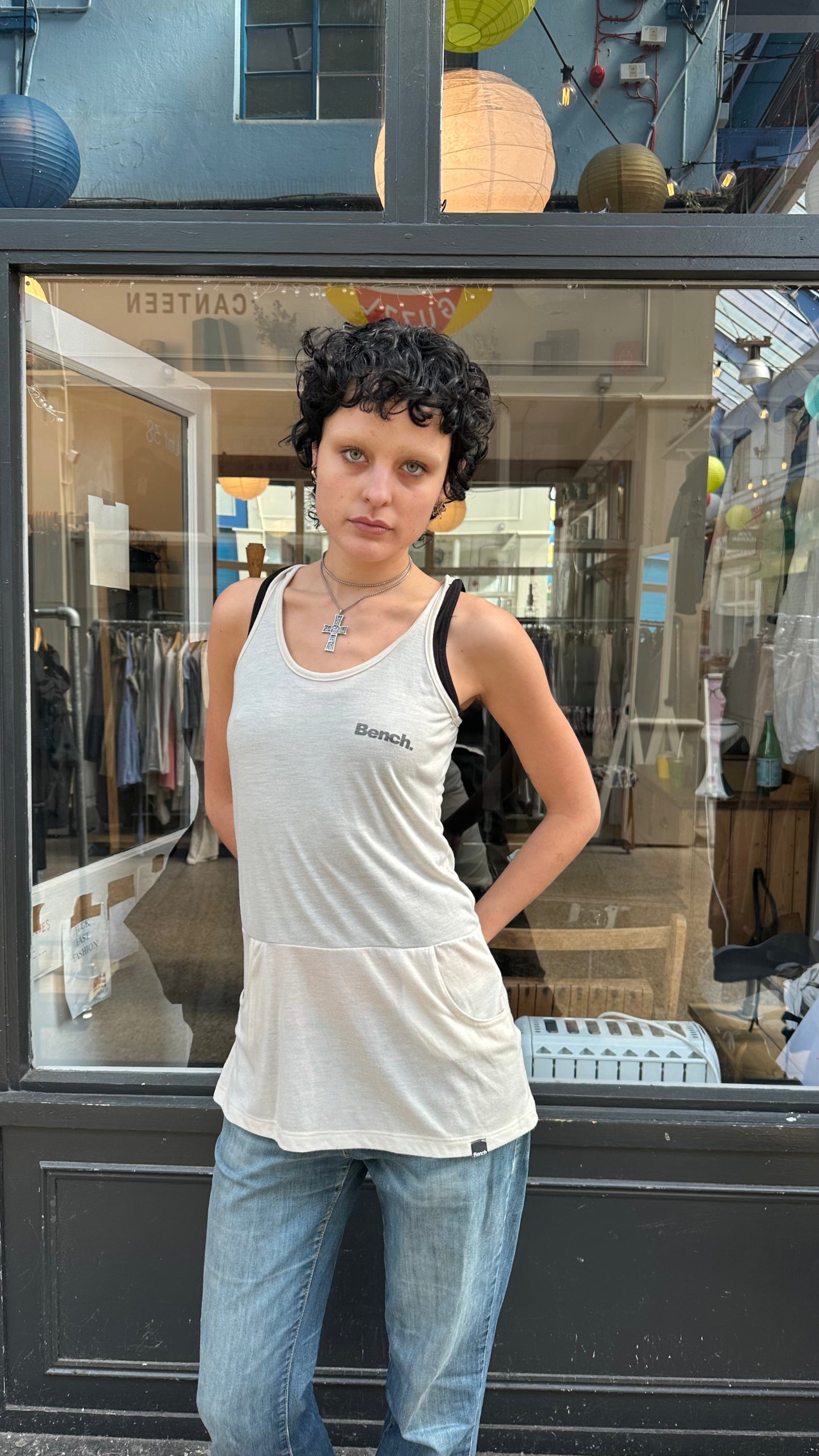 Bench double layer tank top