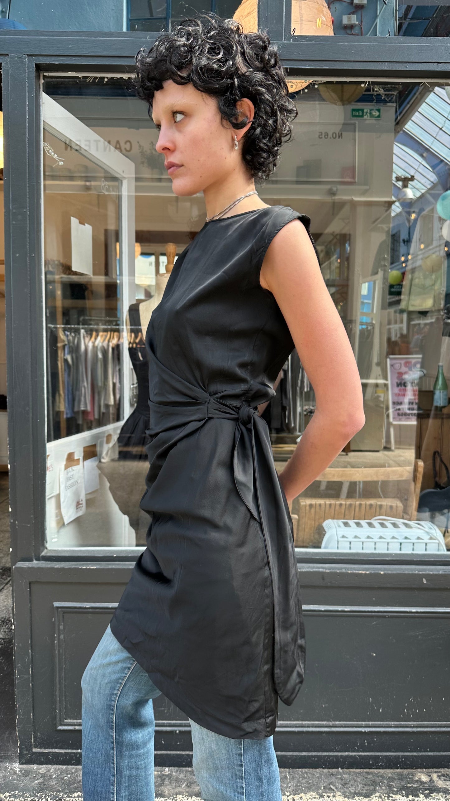 Black mini dress