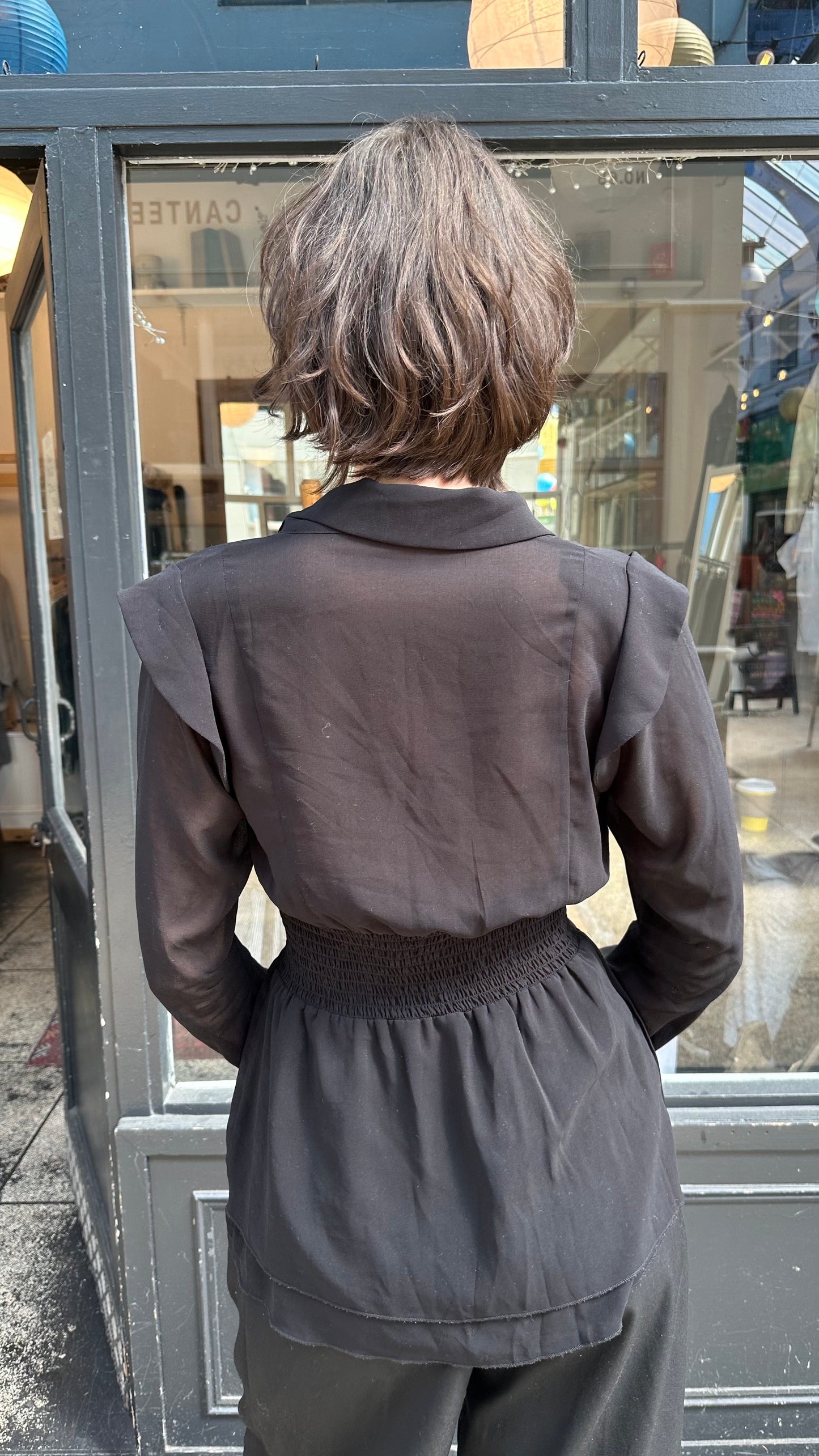 Black sheer shirt