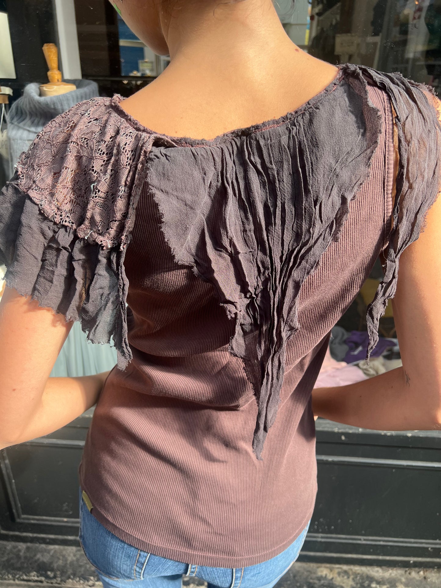 DKNY jeans brown cotton tank