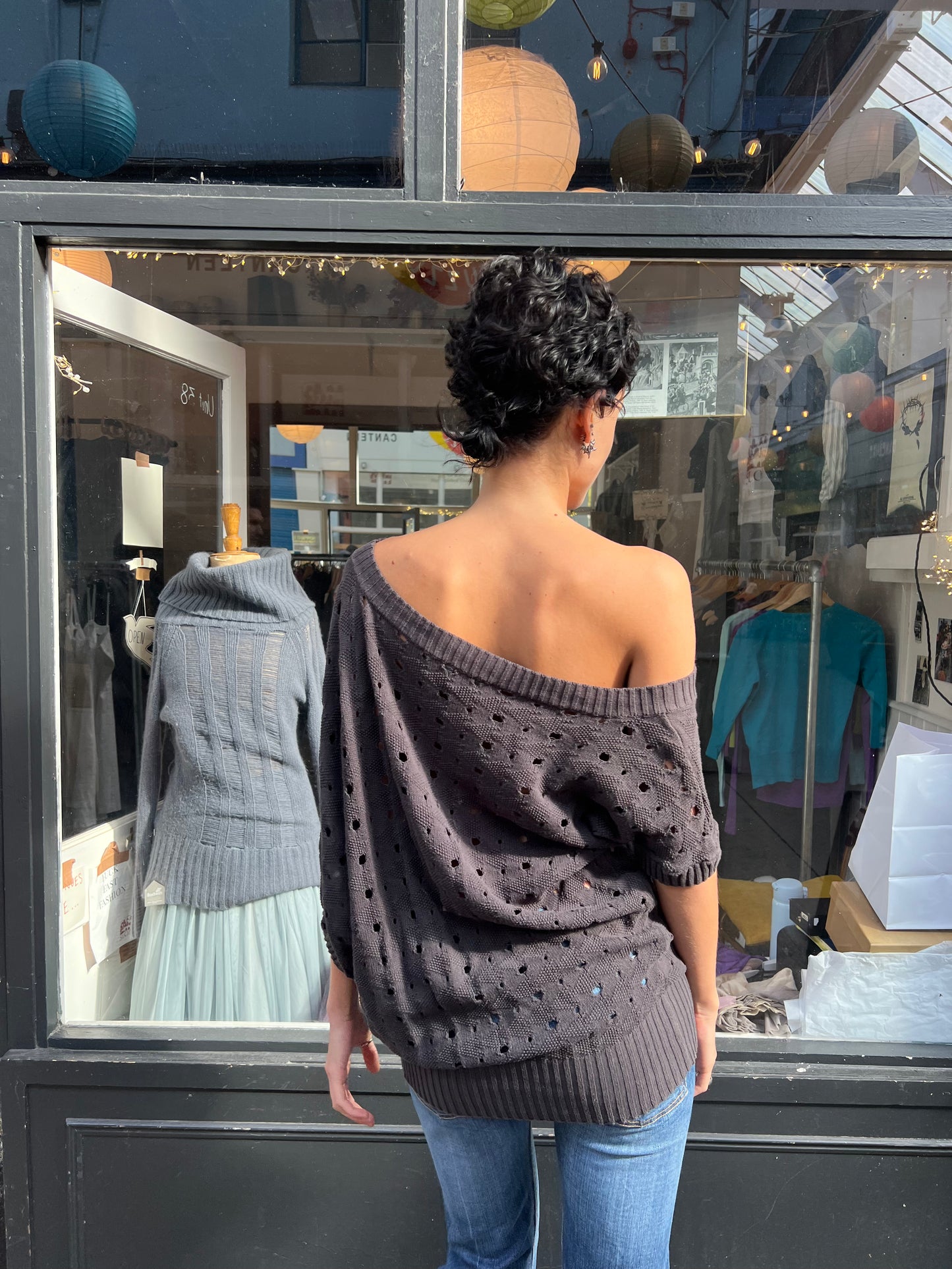 charcoal grey slouchy knit