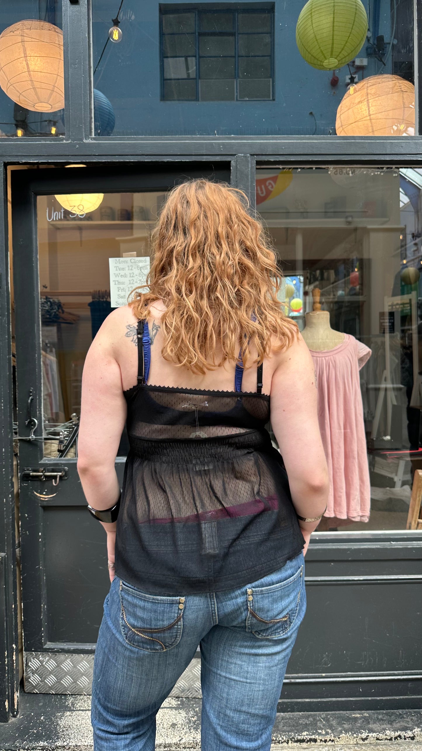 Black sheer baby doll top RUMMAGE