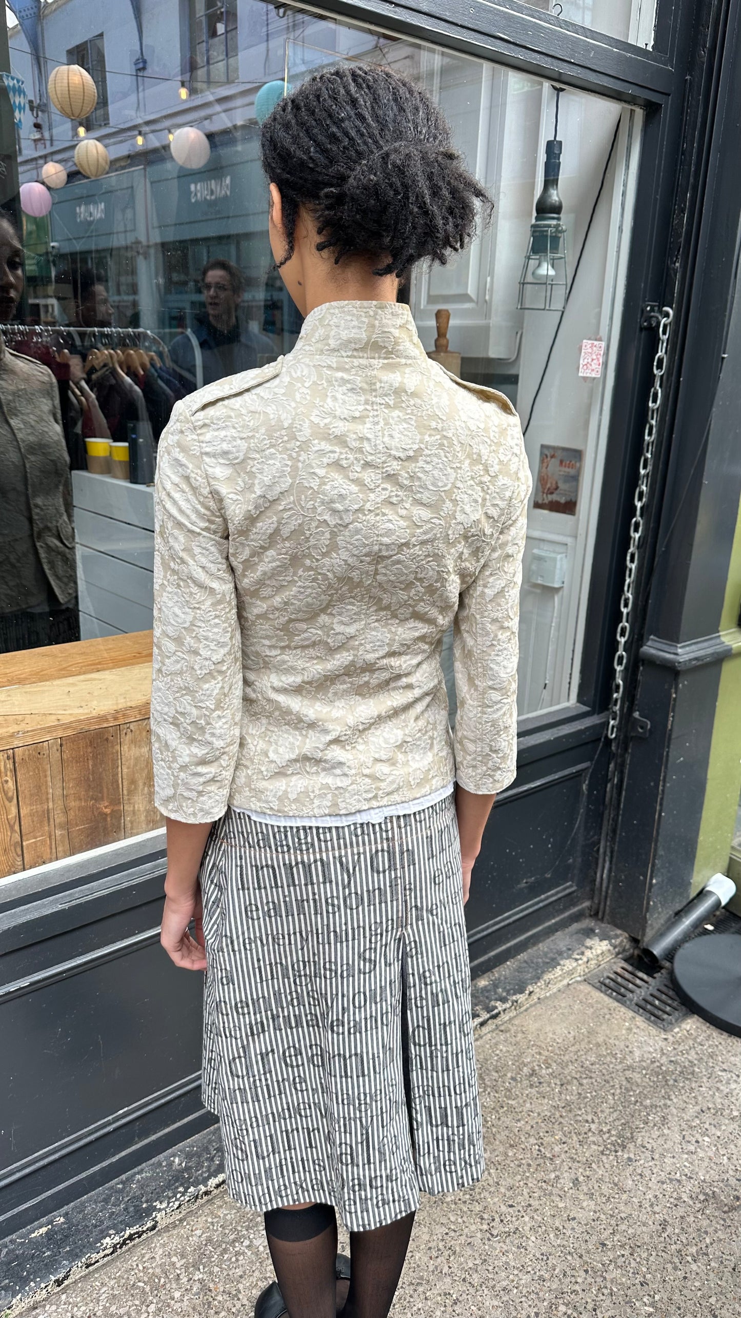 Cream brocade jacket