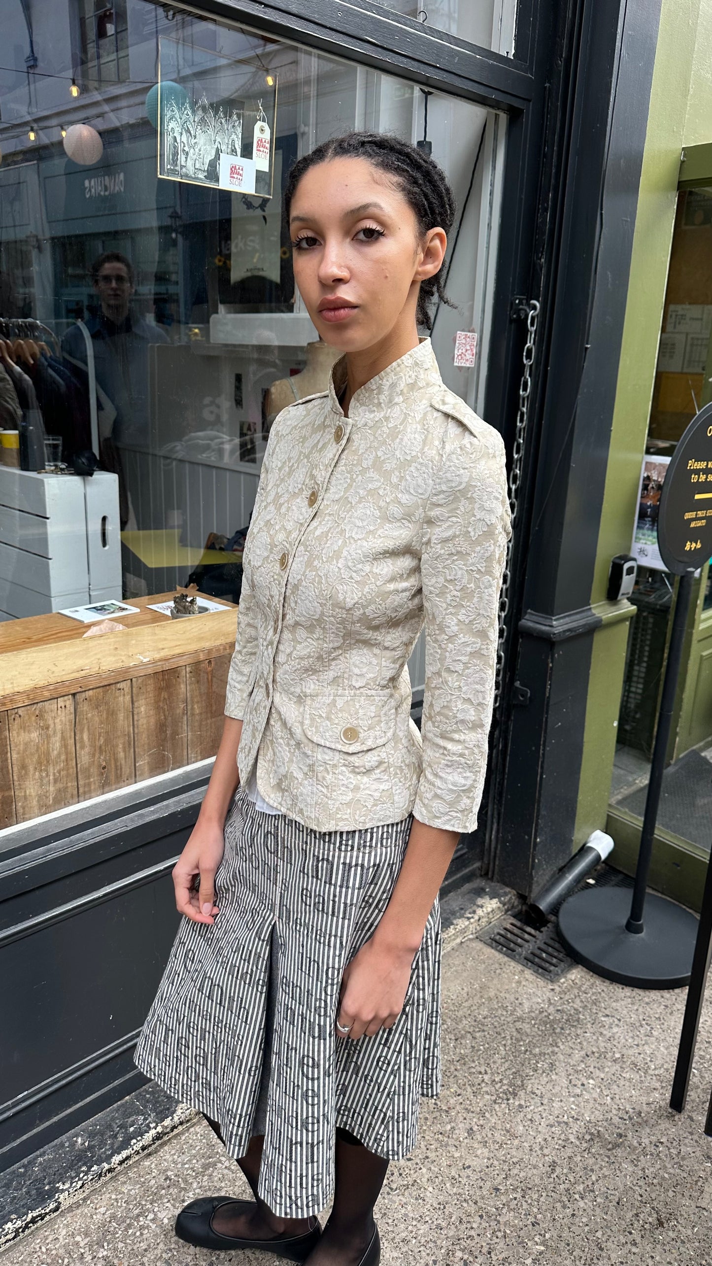 Cream brocade jacket