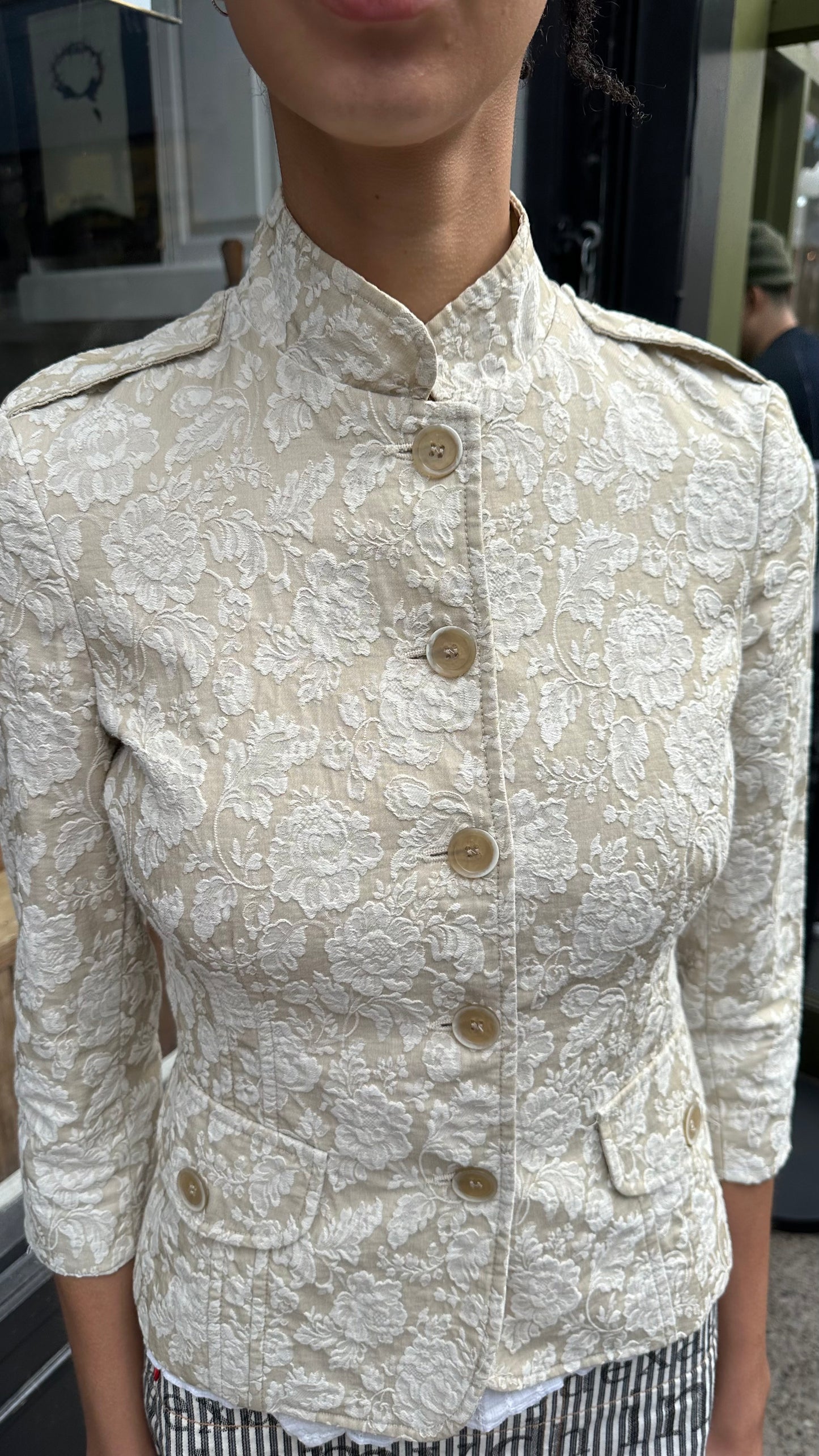 Cream brocade jacket