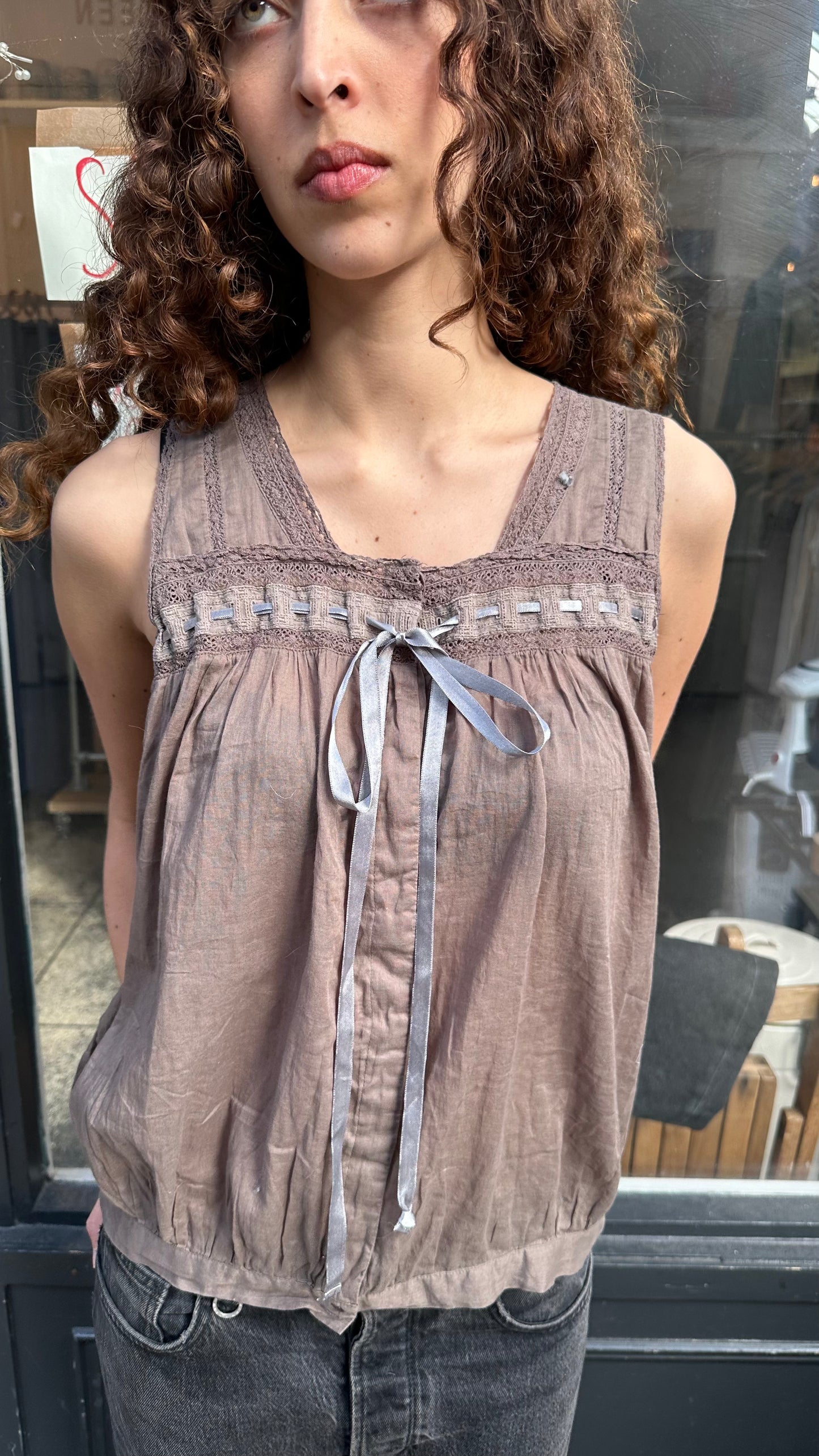 Victorian style cotton top