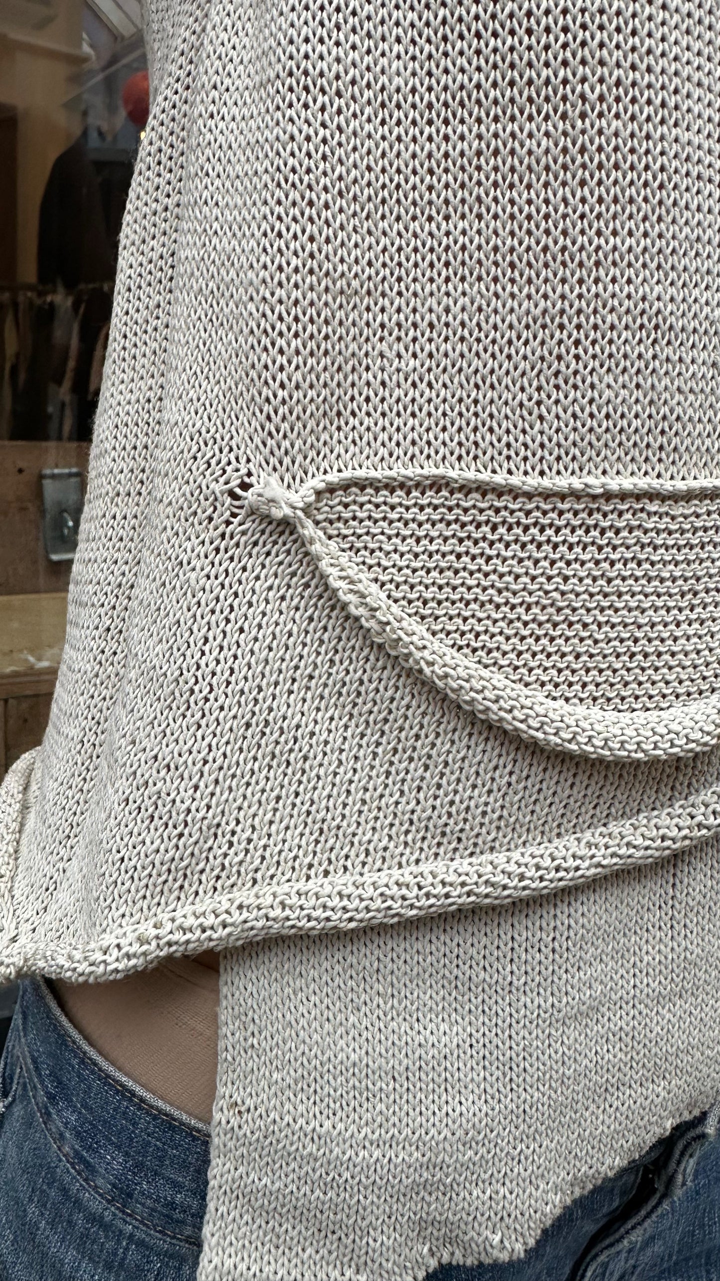 Sarah Pacini asymetric knit tank