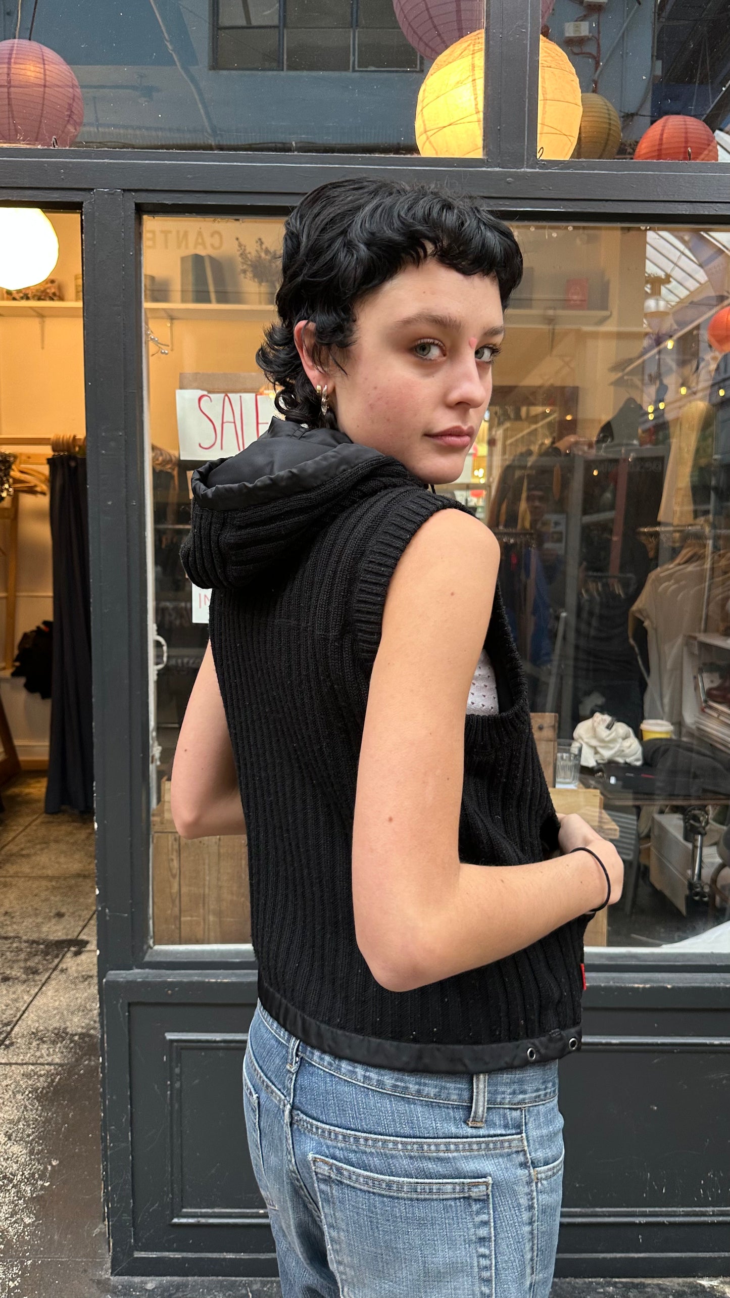 Schott reversible hooded gillet