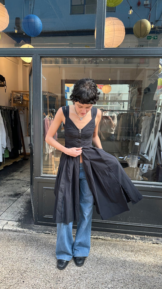Zip dress with utility pockets