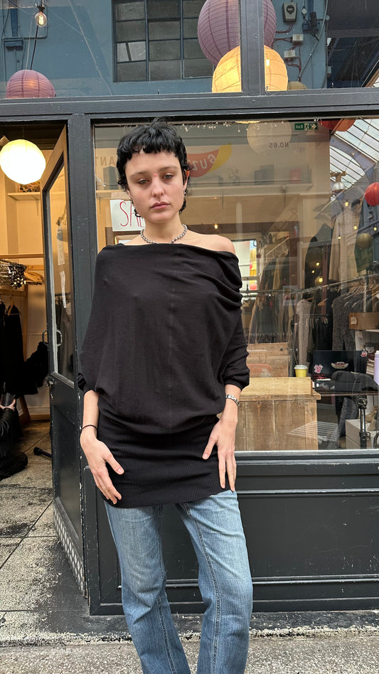 All Saints black slouchy dress