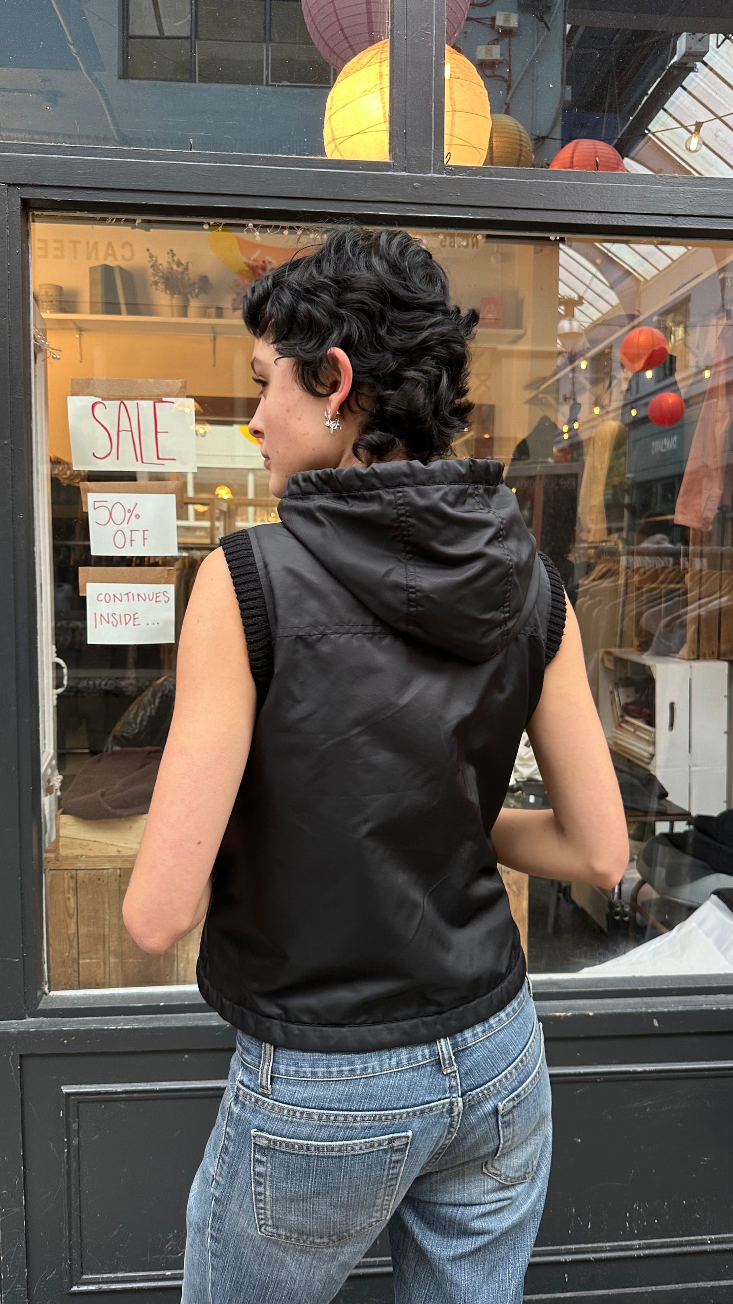 Schott reversible hooded gillet