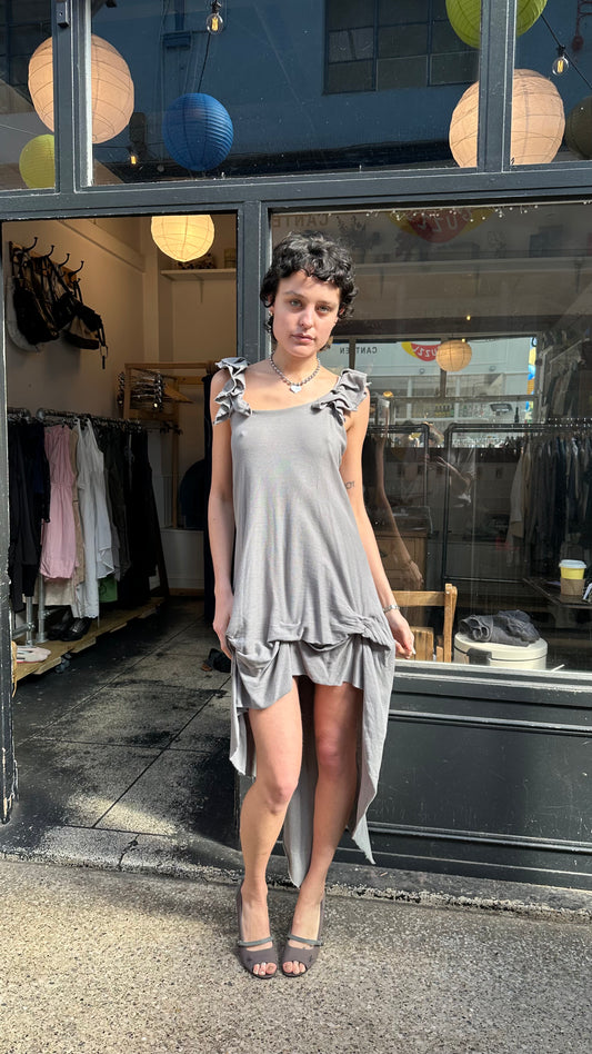 Grey asymmetric dress
