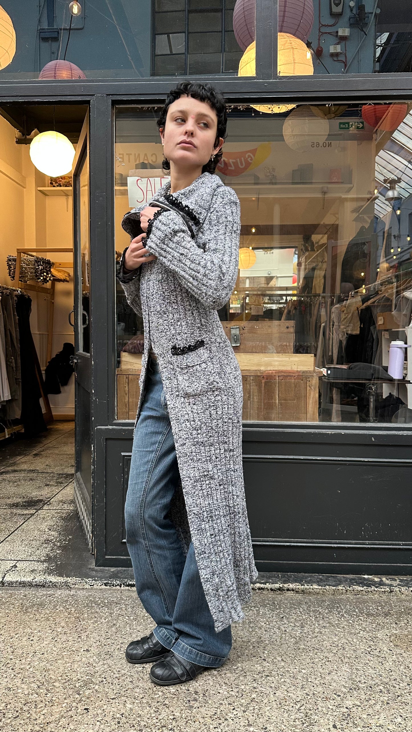 Zone bleue knit cardigan