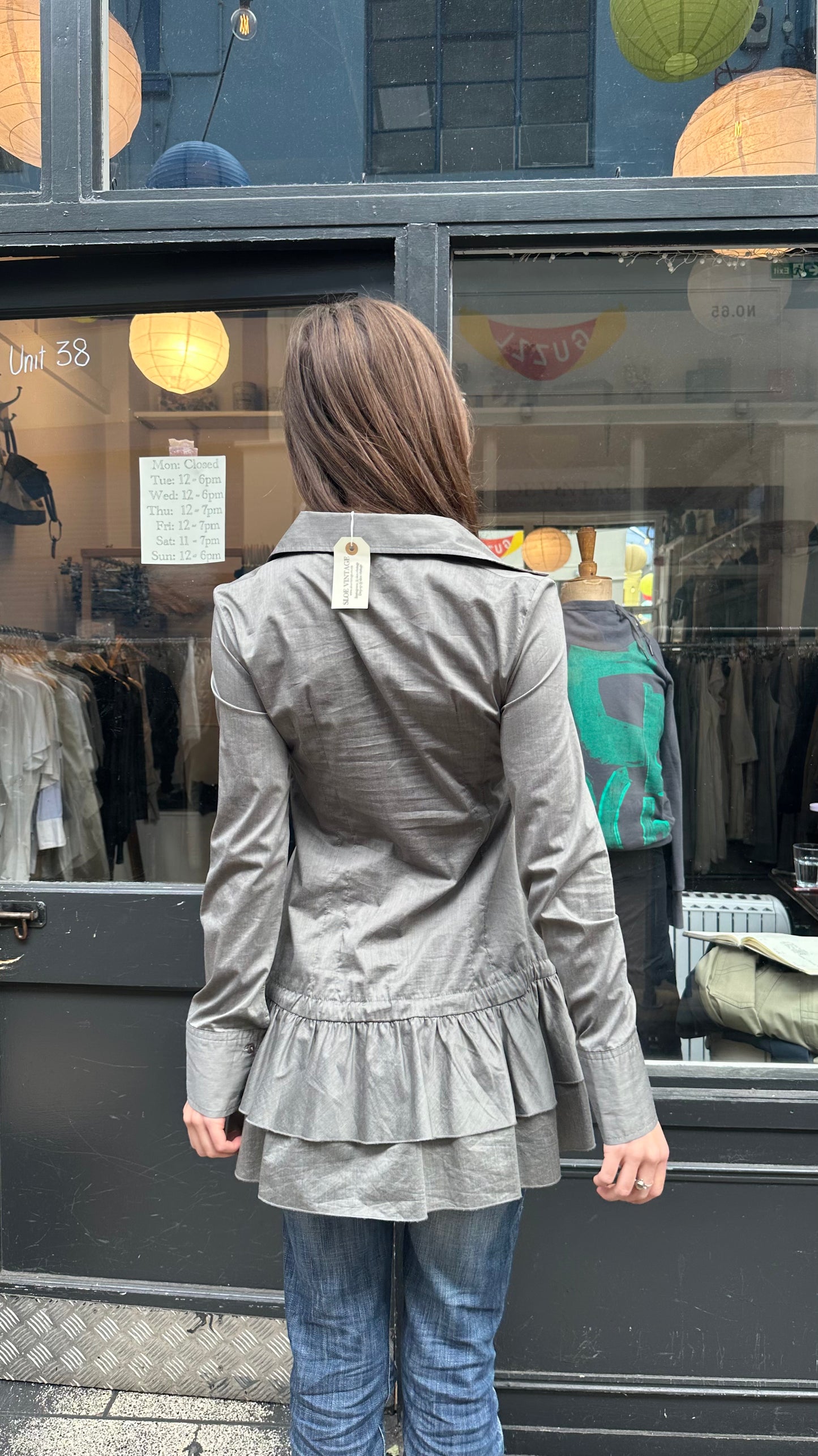 Grey drop waist baby doll dress