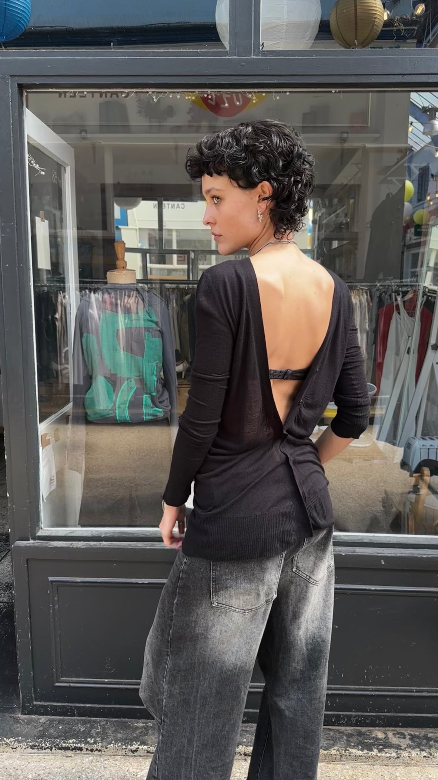 Black cardigan