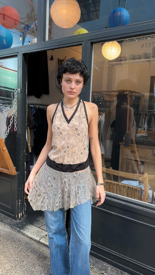ALL SAINTS lace halter neck