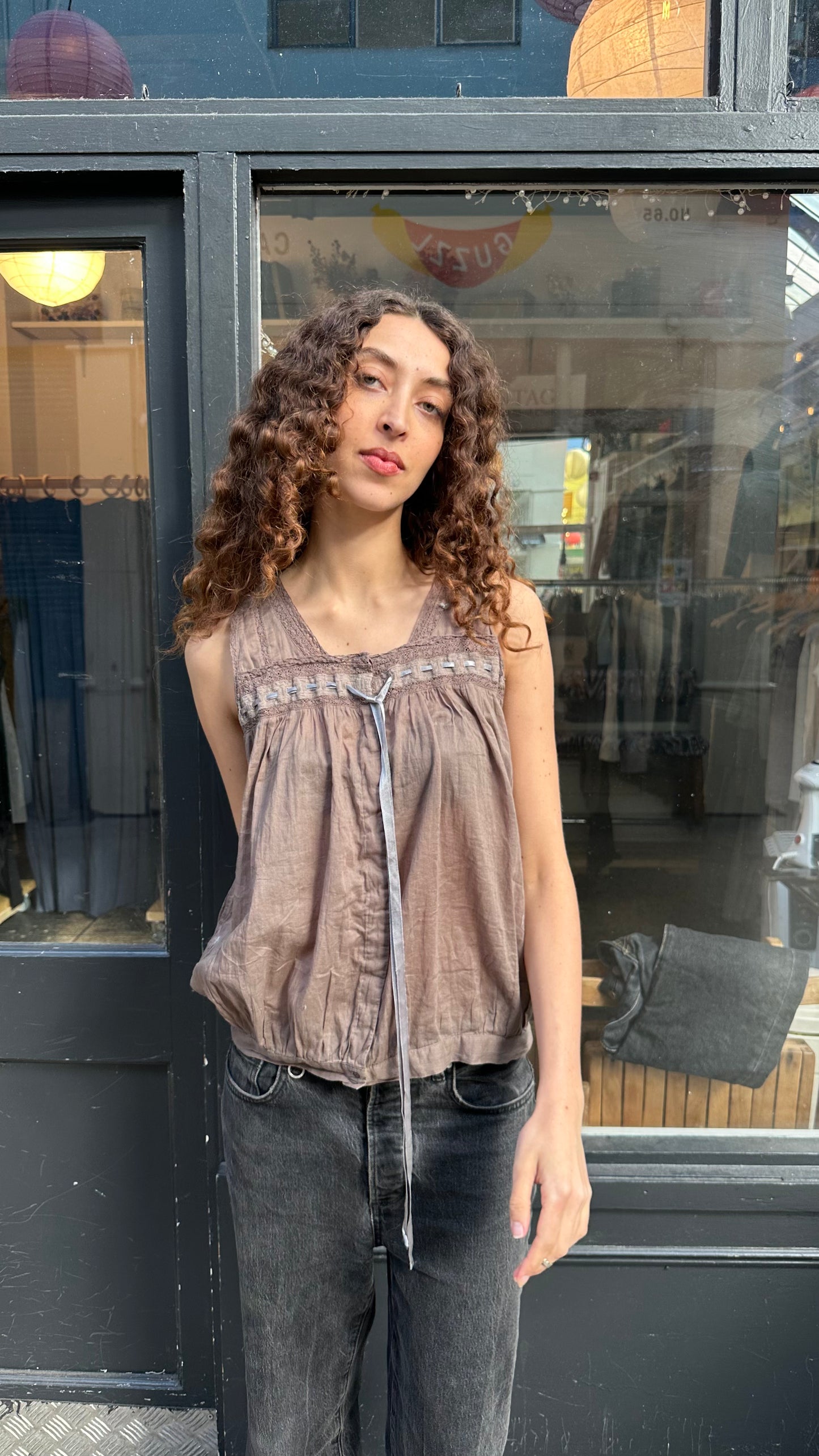 Victorian style cotton top