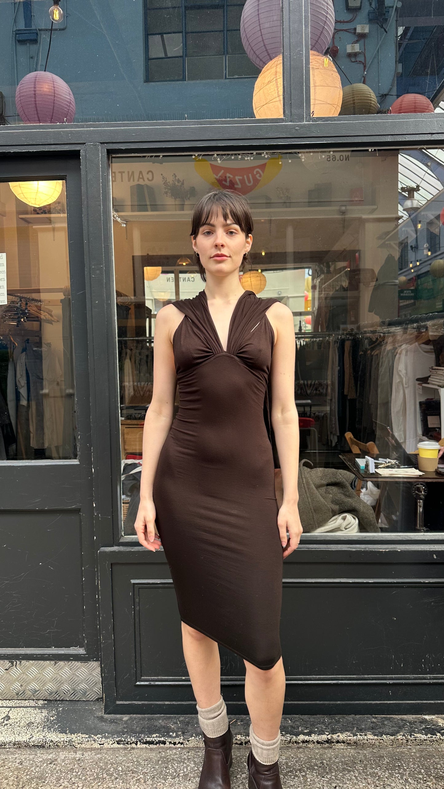 hooded multiwear dress