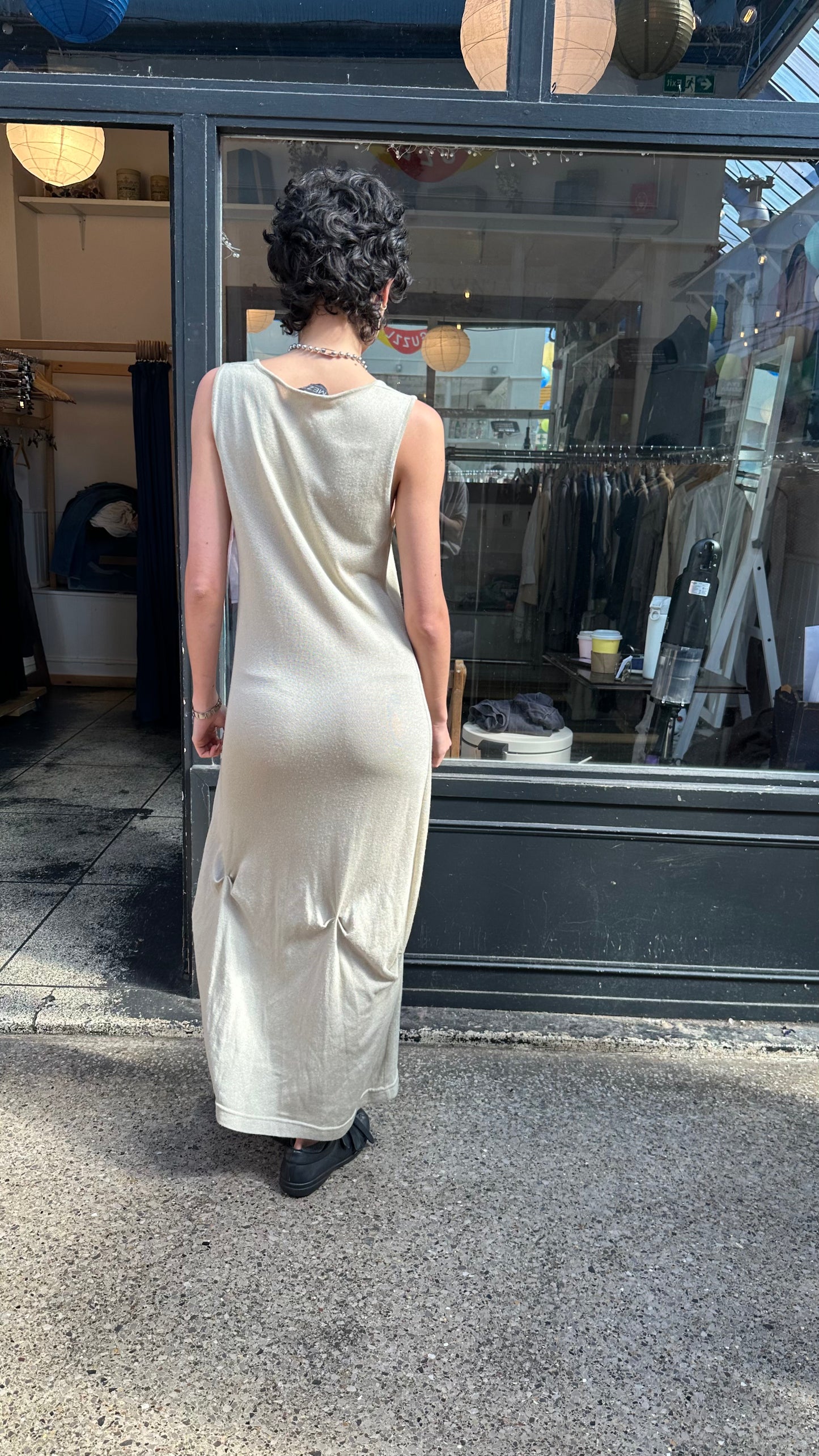 Shift dress with ruching